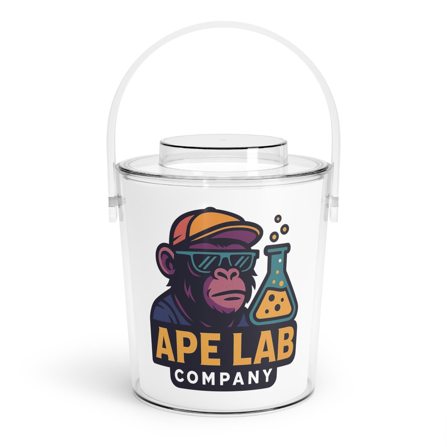 Ape Lab Company Chillin' Ice Bucket with Tongs, Perfect for Parties, Summer Celebrations, BBQs, Drink Cooler, Fun Gift Idea
