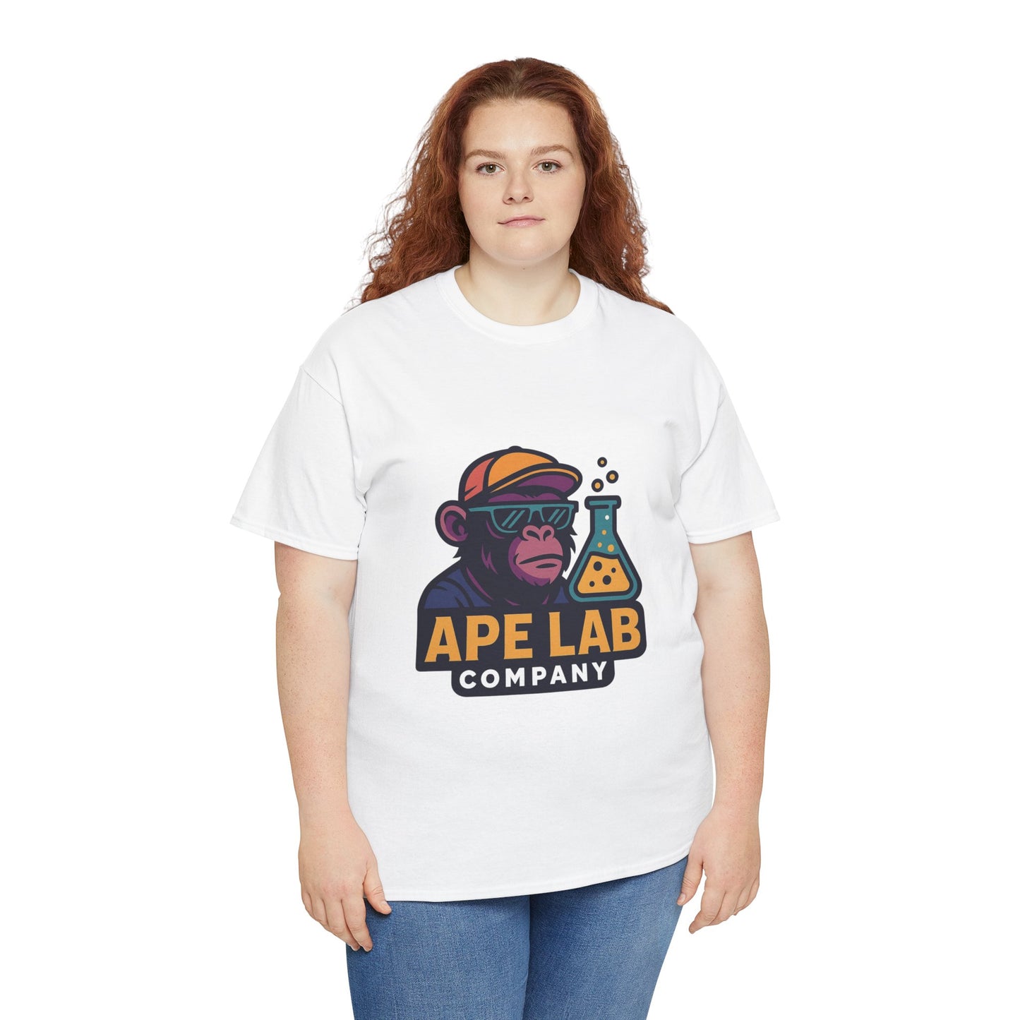 Ape Lab Company Unisex Heavy Cotton Tee - Fun and Stylish Tee for Science Lovers, Perfect for Casual Wear, Gifts, Birthdays, and Parties