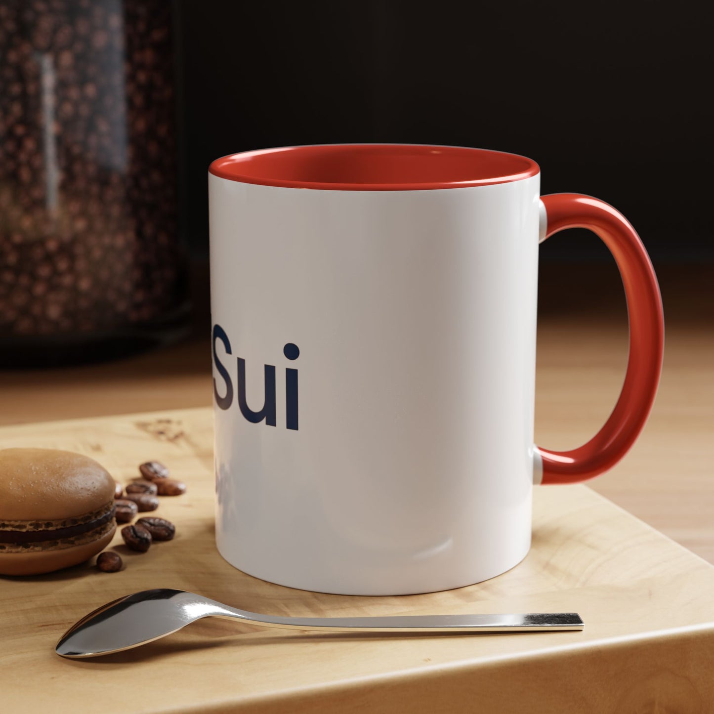 SUI Stylish Accent Coffee Mug - Unique Sui Logo Design, Perfect Gift for Coffee Lovers, Home, Office, or as a Fun Collectible