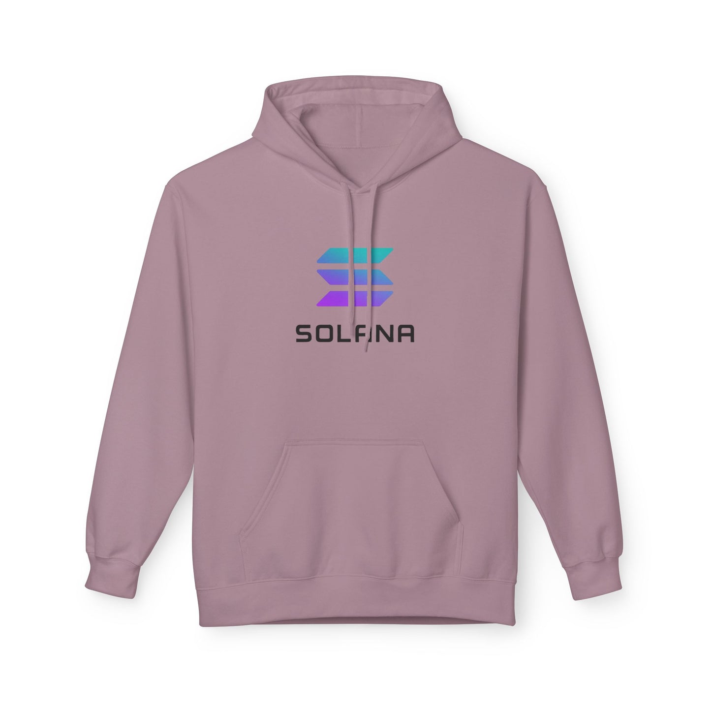 Solana Logo Fleece Hoodie | Cozy Midweight Sweatshirt for Fans, Unisex Gift, Casual Wear, Tech Enthusiast Apparel