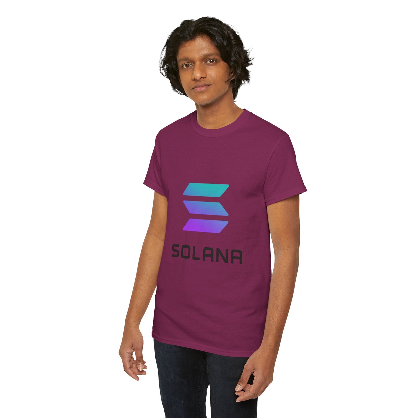 Solana Unisex Heavy Cotton Tee, Crypto Apparel, Gamer Shirt, Tech Enthusiast Wear, Unique Gift for Blockchain Lovers, Trending Fashion