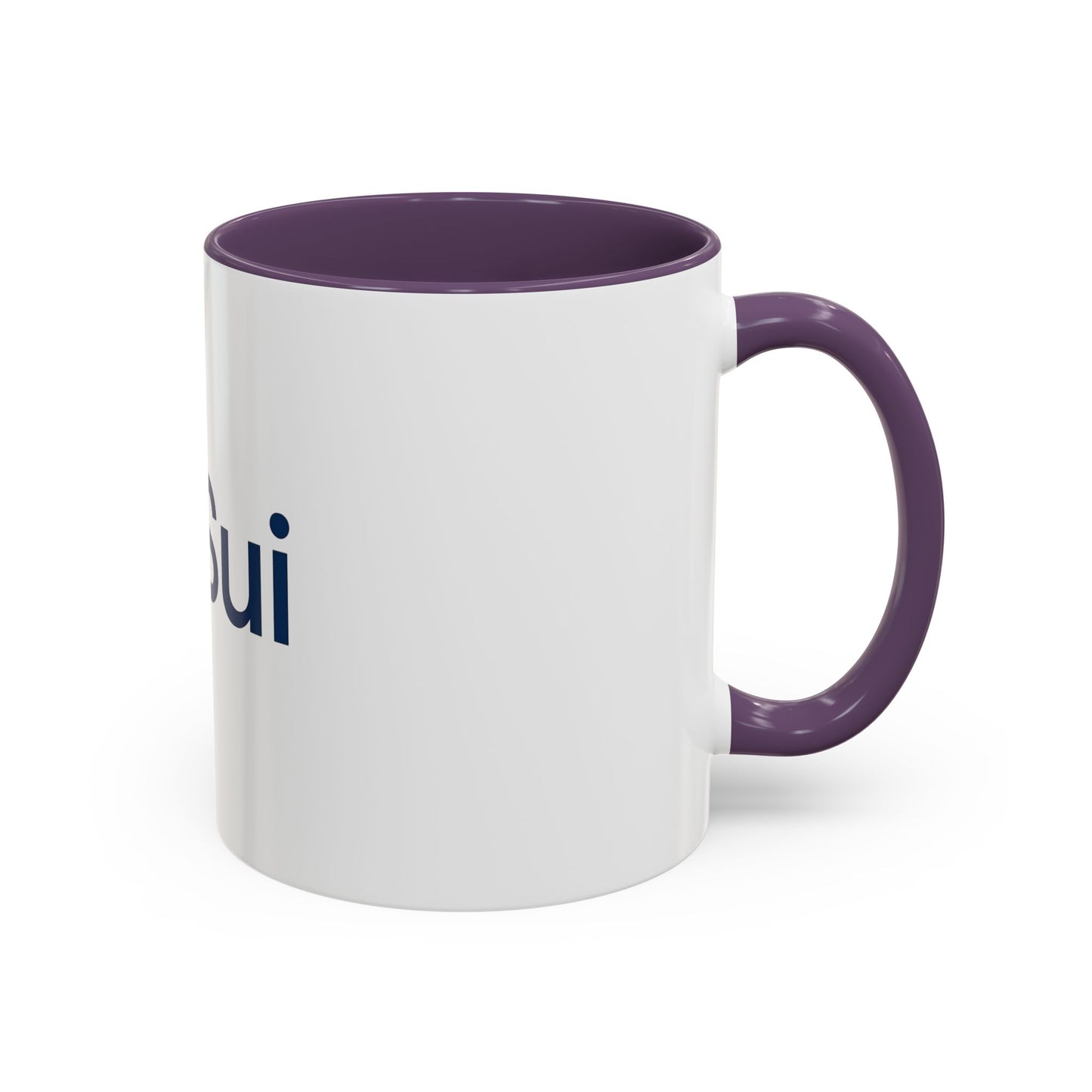 SUI Stylish Accent Coffee Mug - Unique Sui Logo Design, Perfect Gift for Coffee Lovers, Home, Office, or as a Fun Collectible