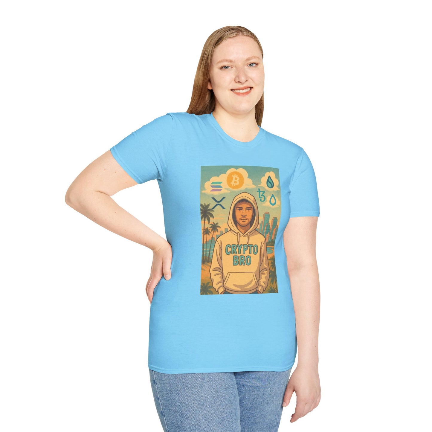 Crypto Bro Miami Unisex Softstyle T-Shirt