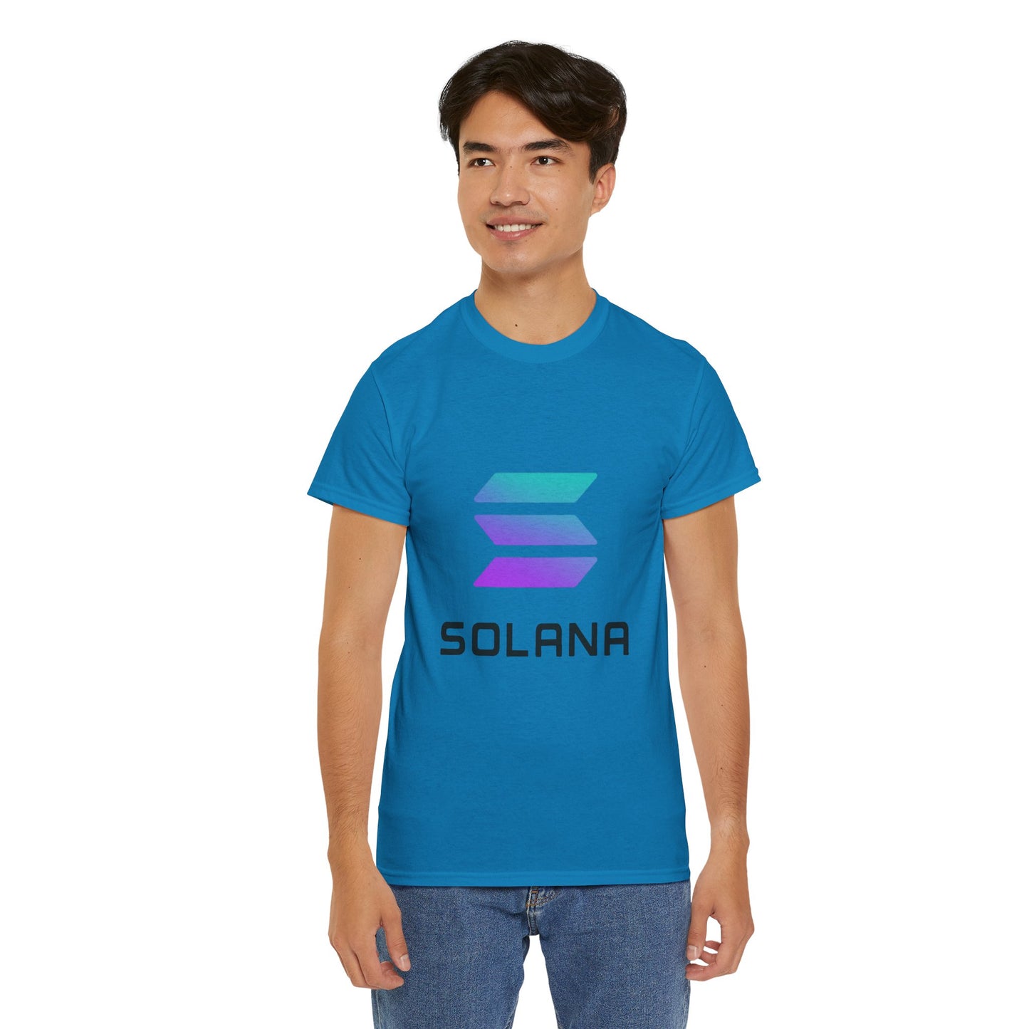 Solana Unisex Heavy Cotton Tee, Crypto Apparel, Gamer Shirt, Tech Enthusiast Wear, Unique Gift for Blockchain Lovers, Trending Fashion