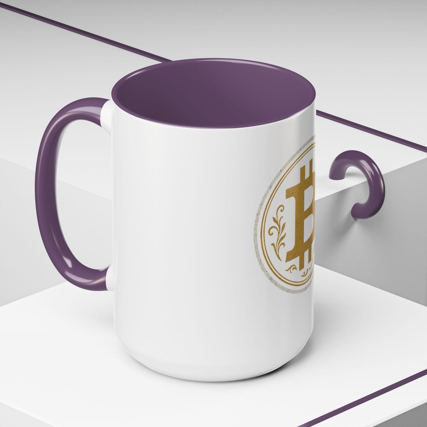 Bitcoin Accent Coffee Mug, Cryptocurrency Gift, Office Mug, Personalized Coffee Cup, Digital Currency Lover