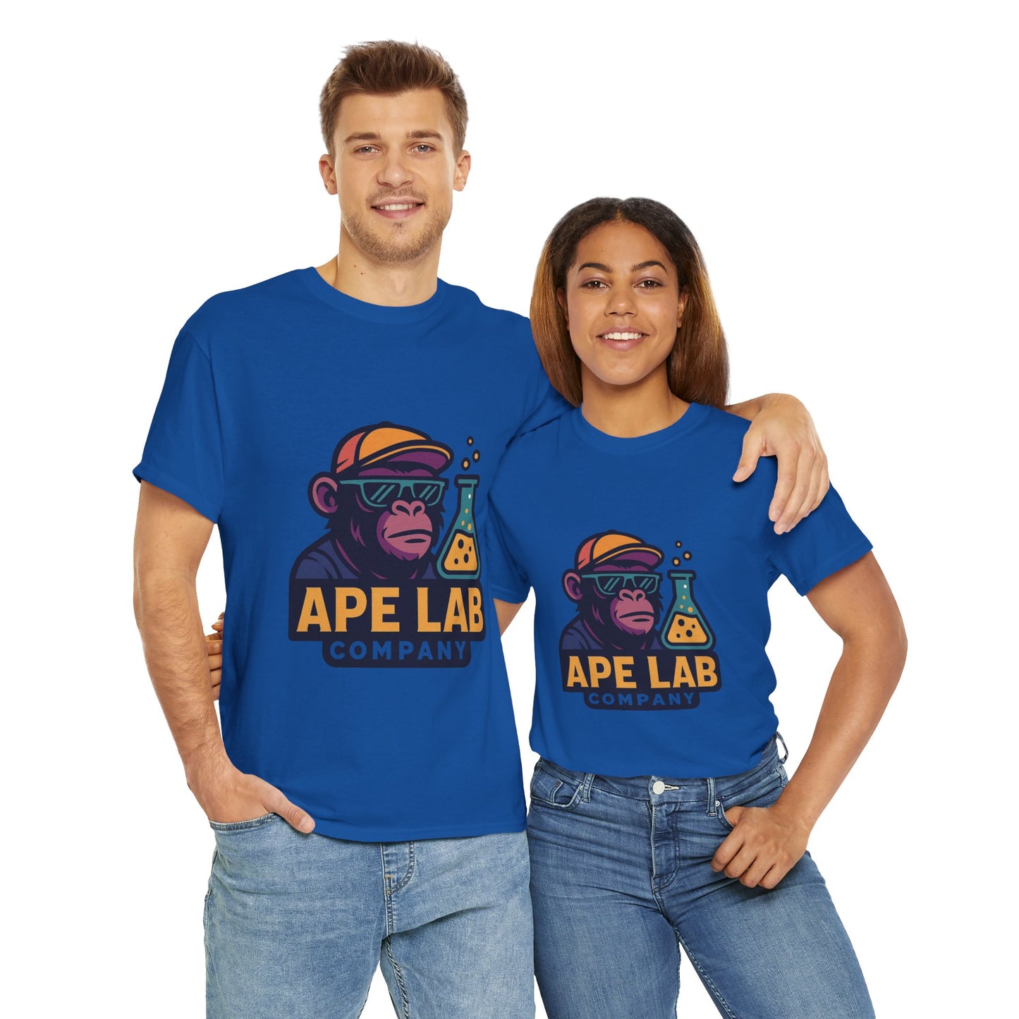 Ape Lab Company Unisex Heavy Cotton Tee - Fun and Stylish Tee for Science Lovers, Perfect for Casual Wear, Gifts, Birthdays, and Parties