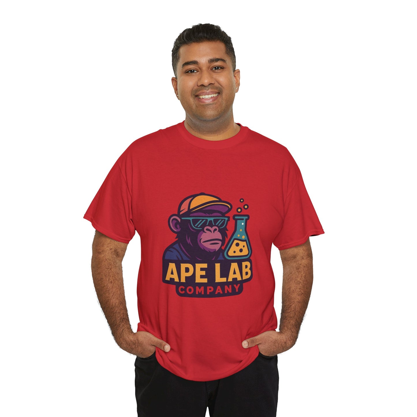 Ape Lab Company Unisex Heavy Cotton Tee - Fun and Stylish Tee for Science Lovers, Perfect for Casual Wear, Gifts, Birthdays, and Parties