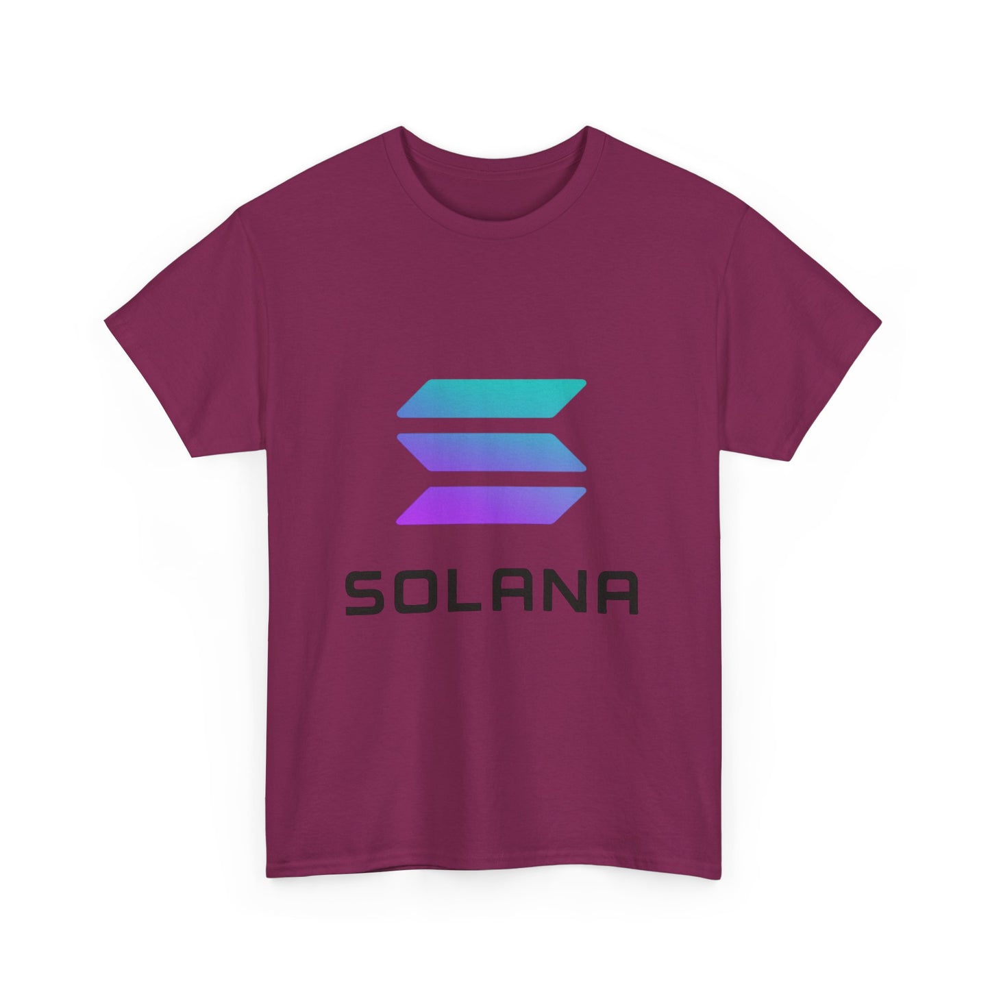 Solana Unisex Heavy Cotton Tee, Crypto Apparel, Gamer Shirt, Tech Enthusiast Wear, Unique Gift for Blockchain Lovers, Trending Fashion