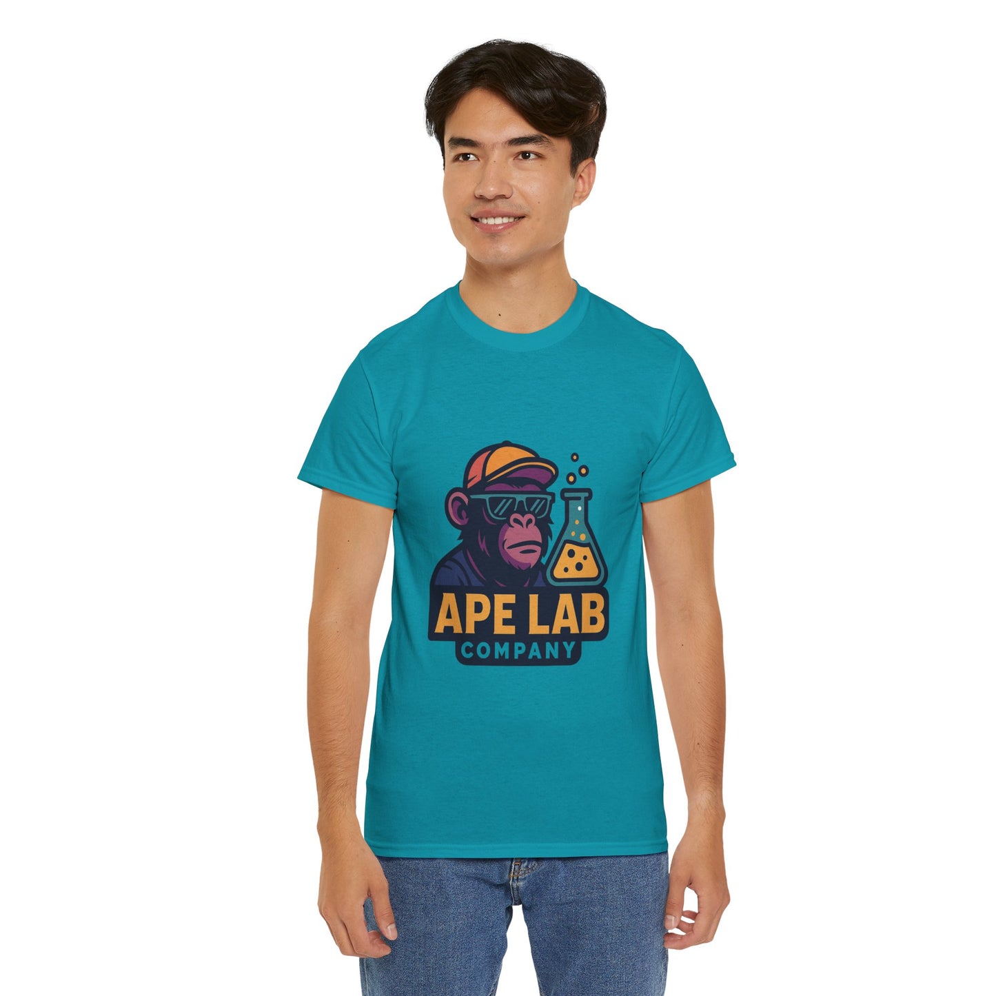 Ape Lab Company Unisex Heavy Cotton Tee - Fun and Stylish Tee for Science Lovers, Perfect for Casual Wear, Gifts, Birthdays, and Parties