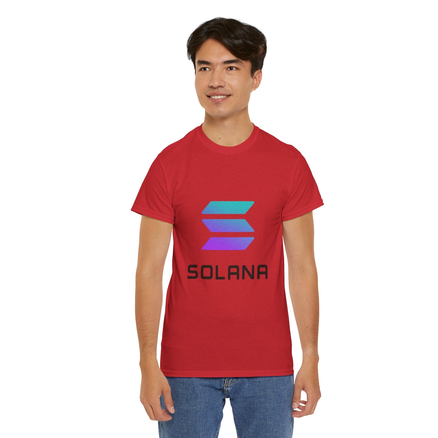 Solana Unisex Heavy Cotton Tee, Crypto Apparel, Gamer Shirt, Tech Enthusiast Wear, Unique Gift for Blockchain Lovers, Trending Fashion