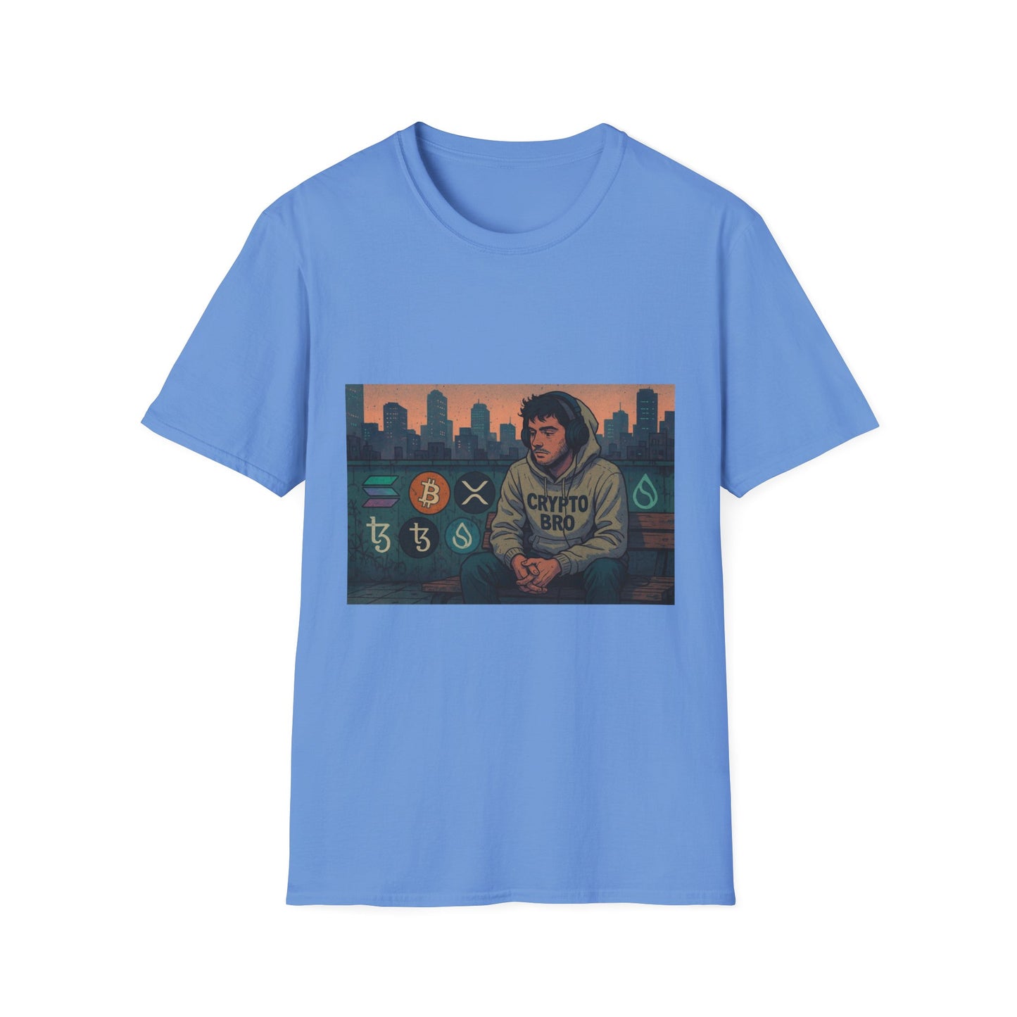 Crypto Vibes Unisex Softstyle T-Shirt | Trendy Graphic Tee for Crypto Enthusiasts, Perfect Gift for Tech Lovers, Casual Wear