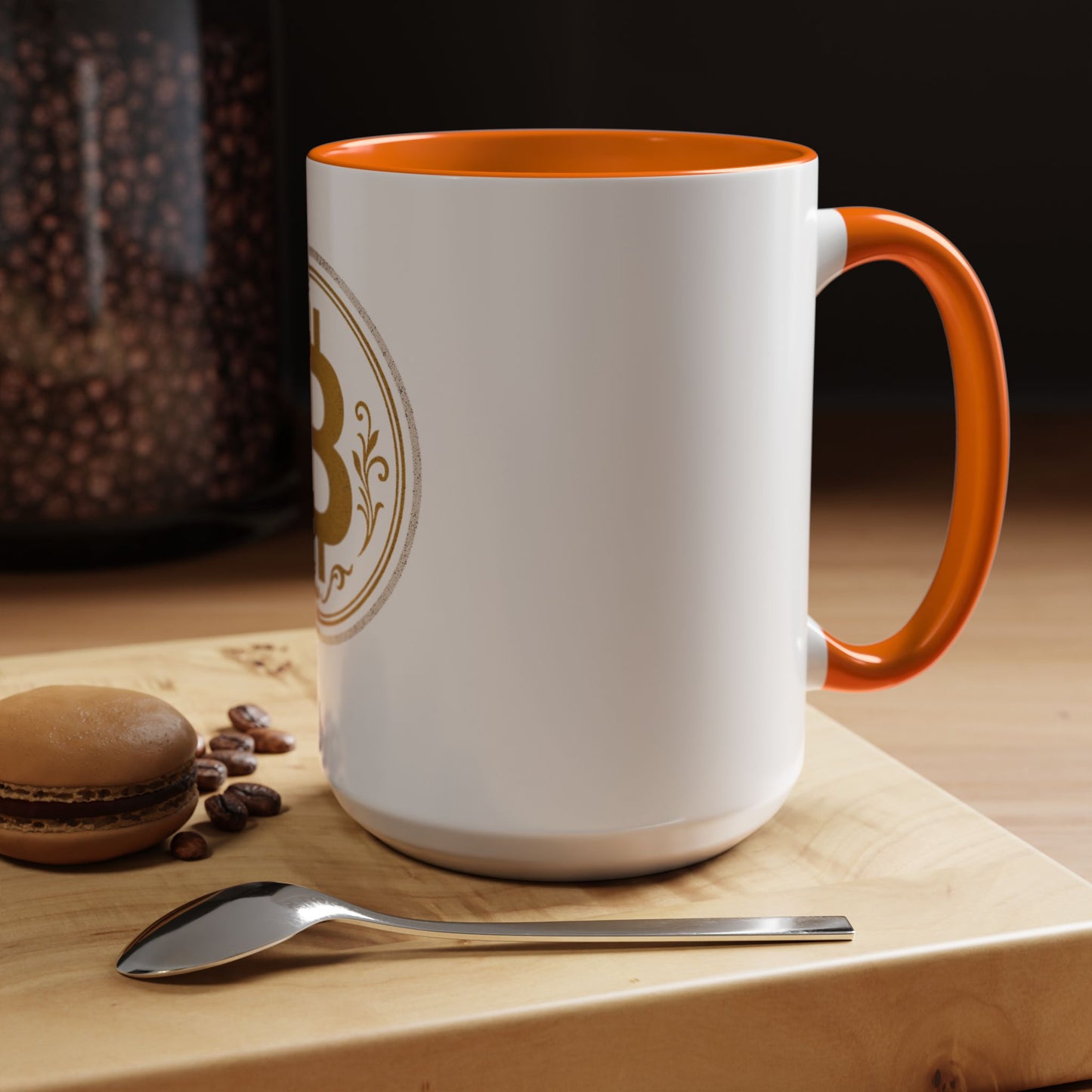 Bitcoin Accent Coffee Mug, Cryptocurrency Gift, Office Mug, Personalized Coffee Cup, Digital Currency Lover
