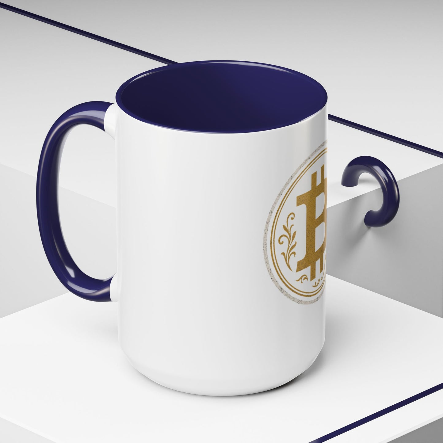 Bitcoin Accent Coffee Mug, Cryptocurrency Gift, Office Mug, Personalized Coffee Cup, Digital Currency Lover