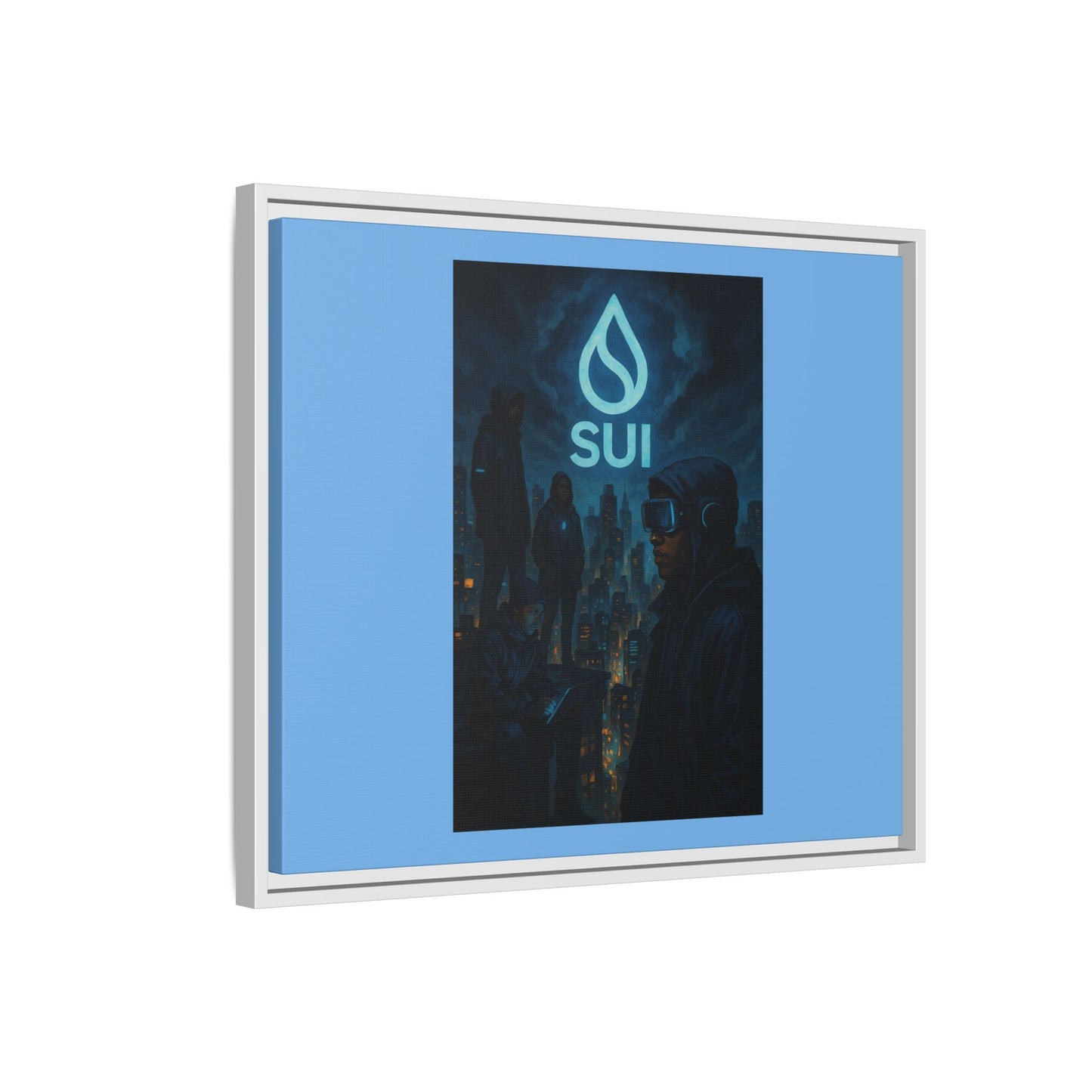 SUI Framed Canvas Art Print, Urban Art, Modern Wall Decor, Unique Gift for Art Lovers, Home or Office Decoration, SUI Design