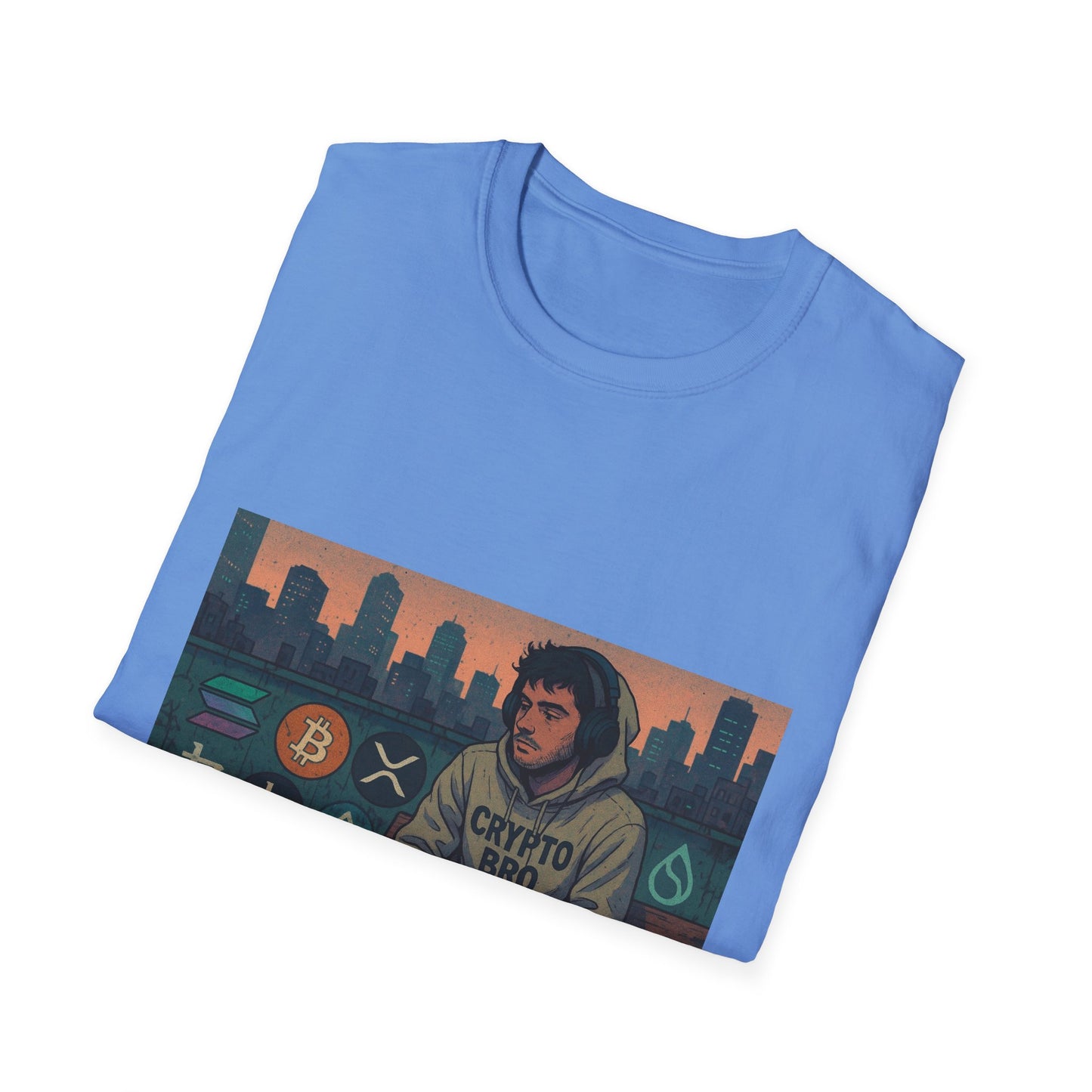 Crypto Vibes Unisex Softstyle T-Shirt | Trendy Graphic Tee for Crypto Enthusiasts, Perfect Gift for Tech Lovers, Casual Wear