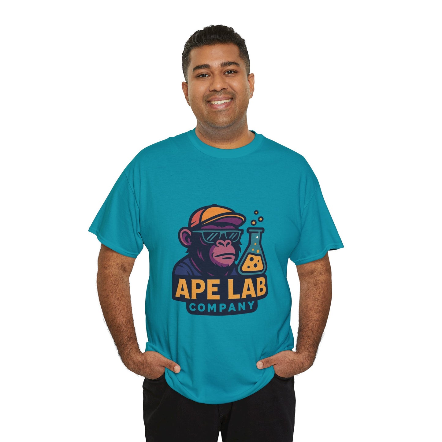 Ape Lab Company Unisex Heavy Cotton Tee - Fun and Stylish Tee for Science Lovers, Perfect for Casual Wear, Gifts, Birthdays, and Parties