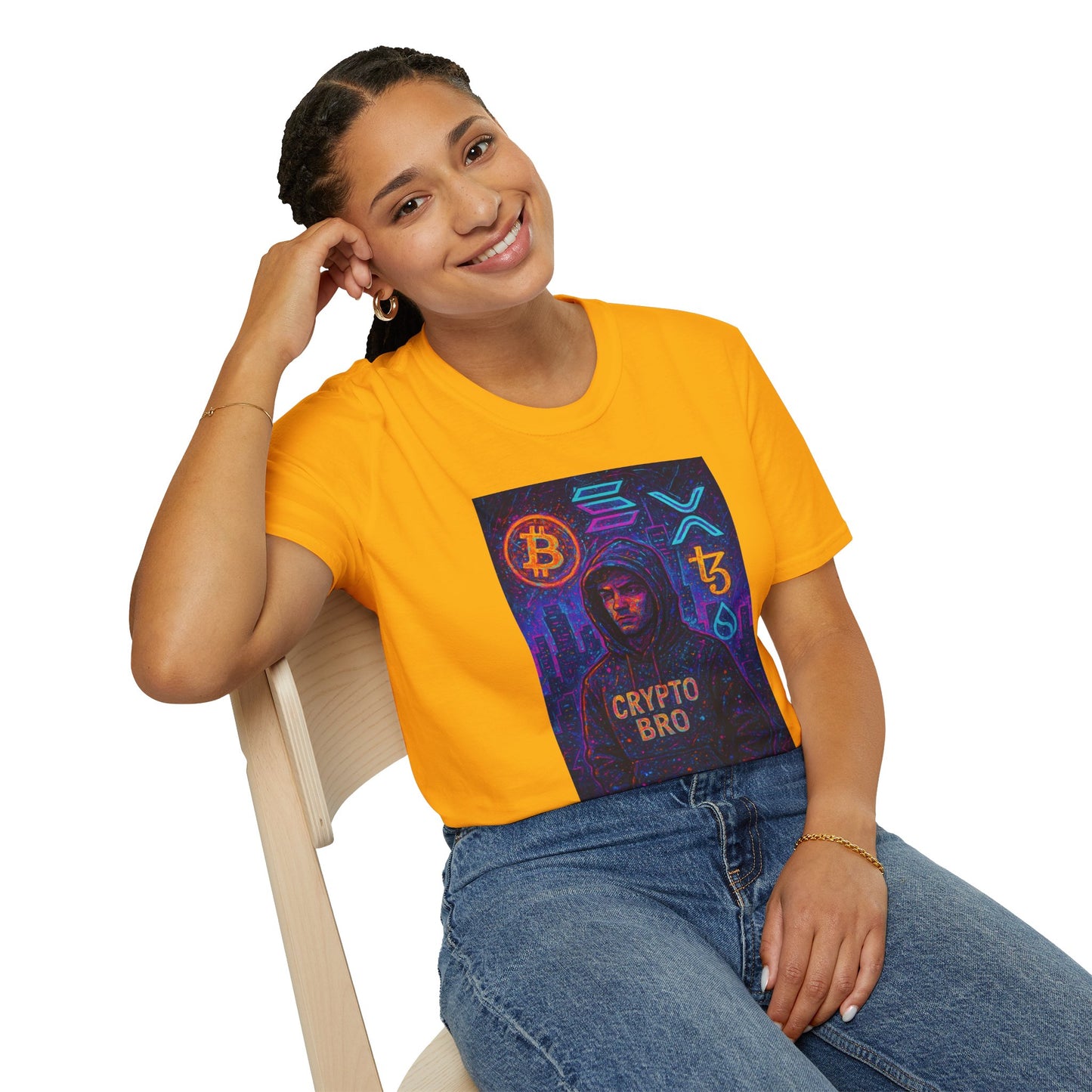 Crypto Bro Unisex Softstyle T-Shirt, Cryptocurrency Apparel, Blockchain Fashion, Gamer T-Shirt, Tech Enthusiast Gift