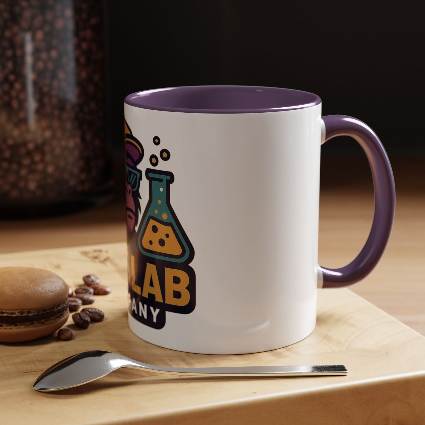 Ape Lab Accent Coffee Mug, Unique Gift, Scientist Drinkware, Birthday, Instant Collection, Office Decor, Customizable Design