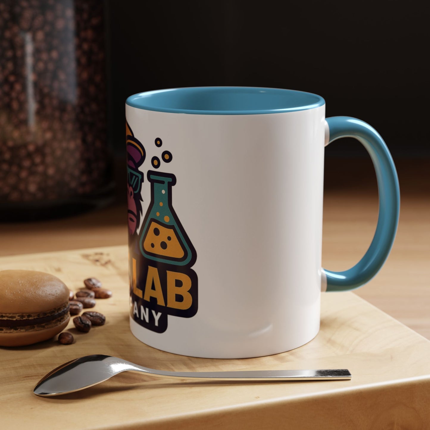 Ape Lab Accent Coffee Mug, Unique Gift, Scientist Drinkware, Birthday, Instant Collection, Office Decor, Customizable Design