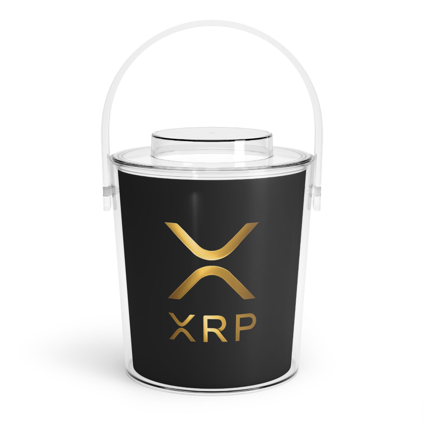 XRP Sleek Ice Bucket with Tongs - Perfect for Parties, Tailgates, BBQs, Gifts, Home Bars
