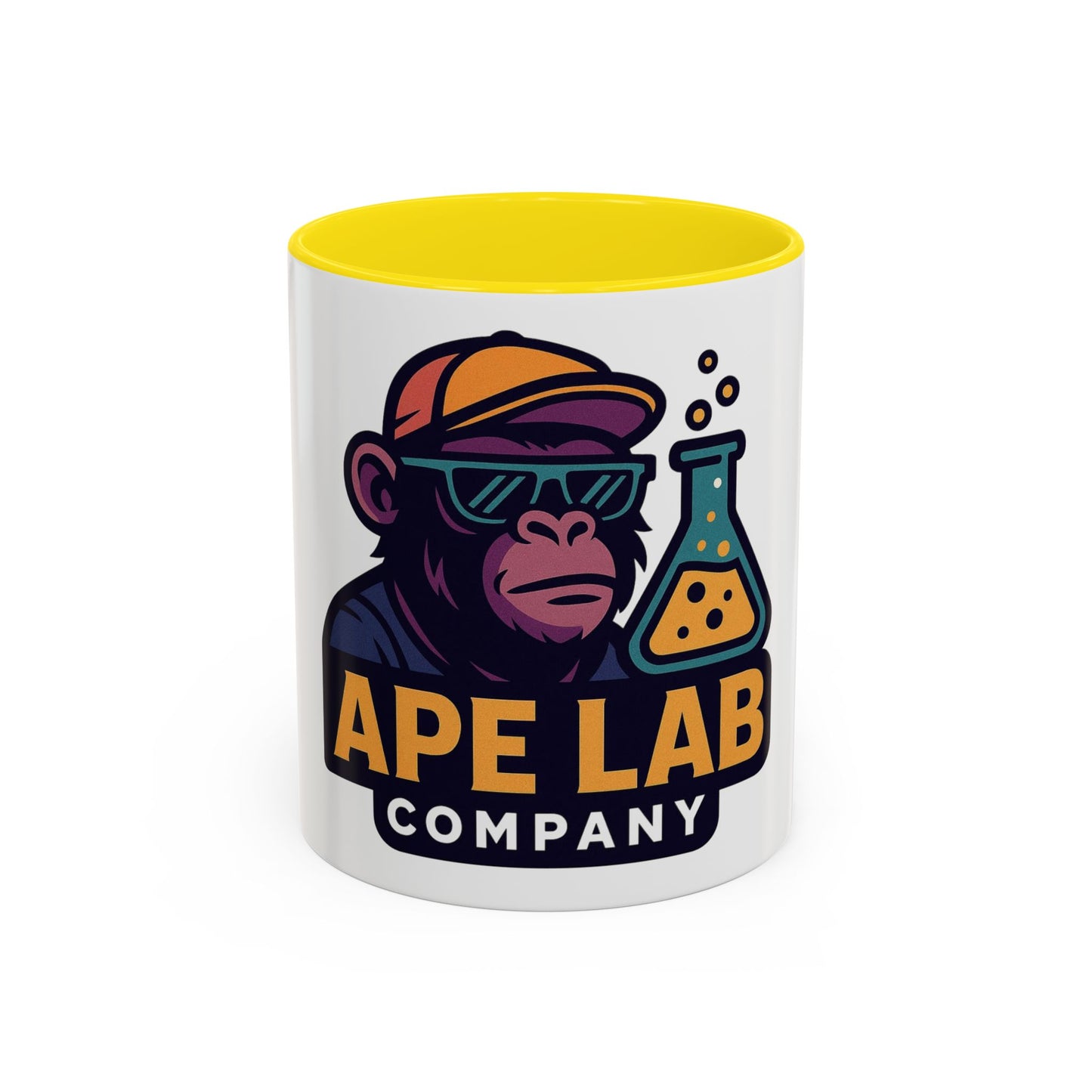 Ape Lab Accent Coffee Mug, Unique Gift, Scientist Drinkware, Birthday, Instant Collection, Office Decor, Customizable Design