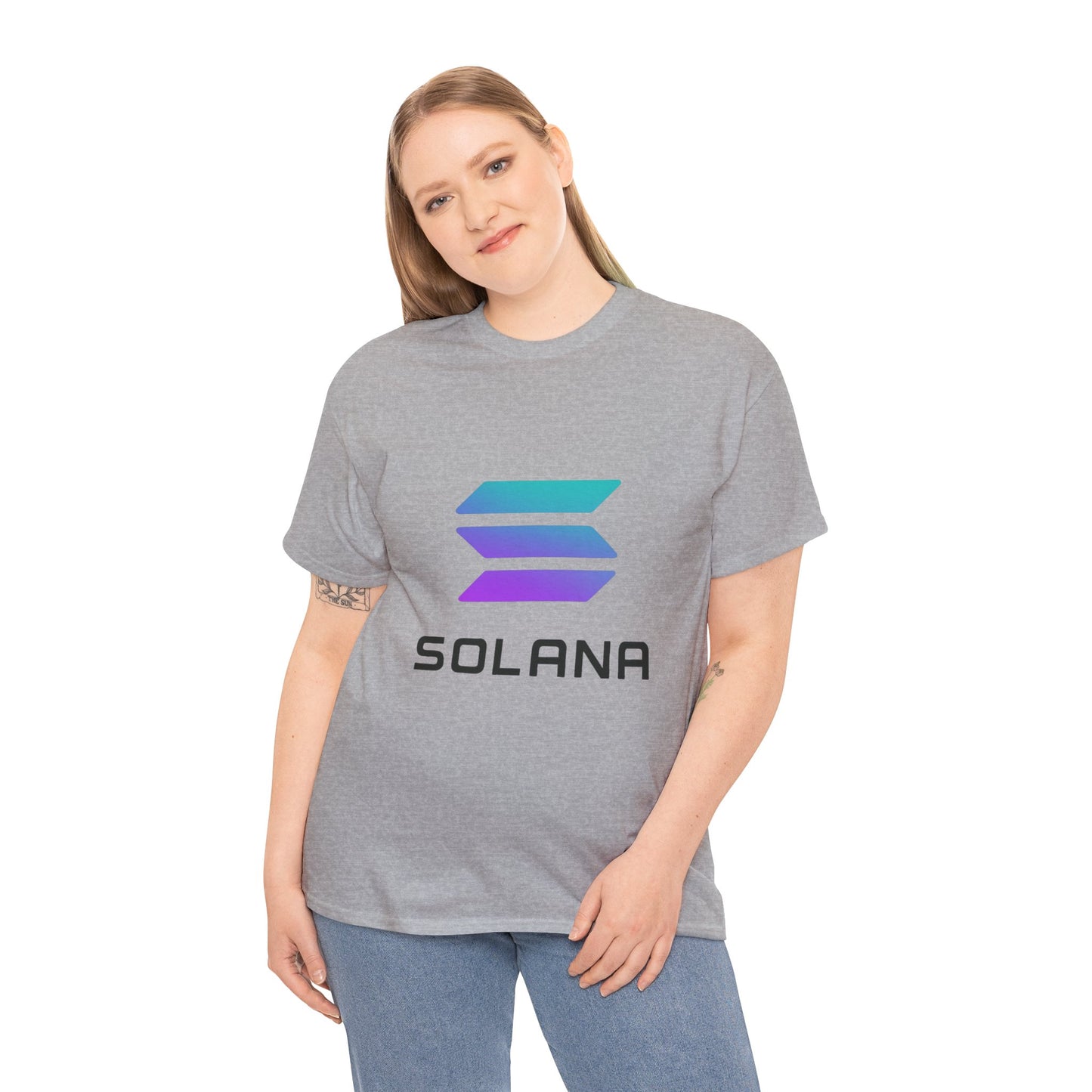 Solana Unisex Heavy Cotton Tee, Crypto Apparel, Gamer Shirt, Tech Enthusiast Wear, Unique Gift for Blockchain Lovers, Trending Fashion