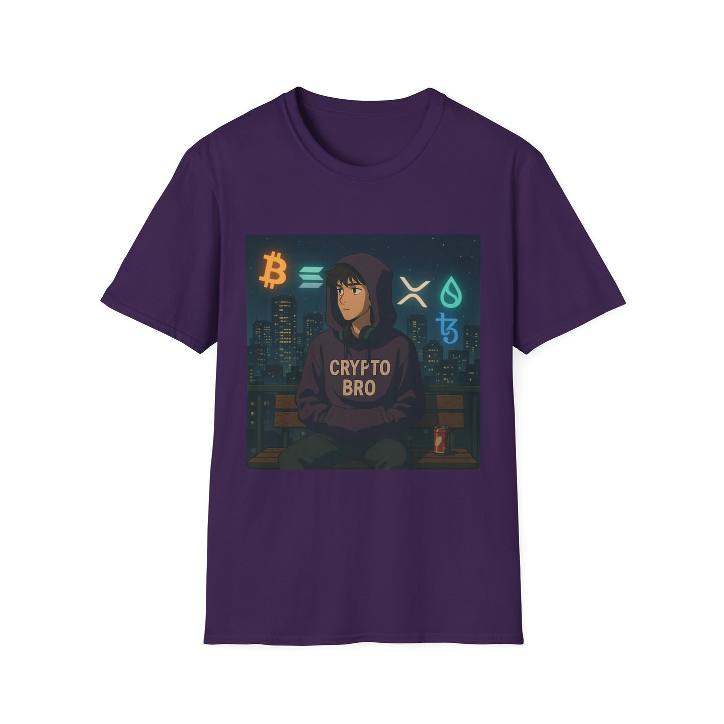 Crypto Bro Unisex Softstyle T-Shirt, Perfect for Gamers, Trendy Casual Wear, Unique Gift Idea, Crypto Enthusiast Apparel