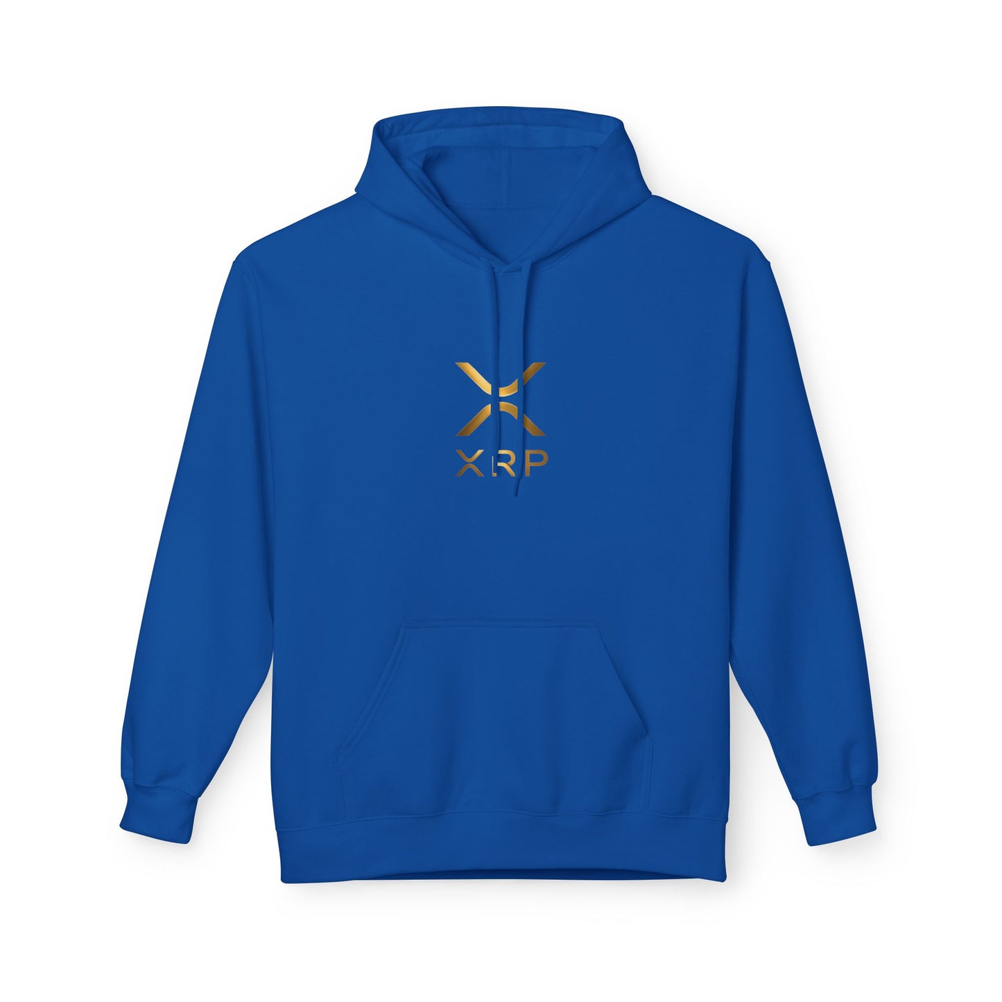 XRP Gold Logo Fleece Hoodie, Unisex Pullover, Cryptocurrency Apparel, Gift for Crypto Enthusiasts, Casual Streetwear, Perfect for Winter