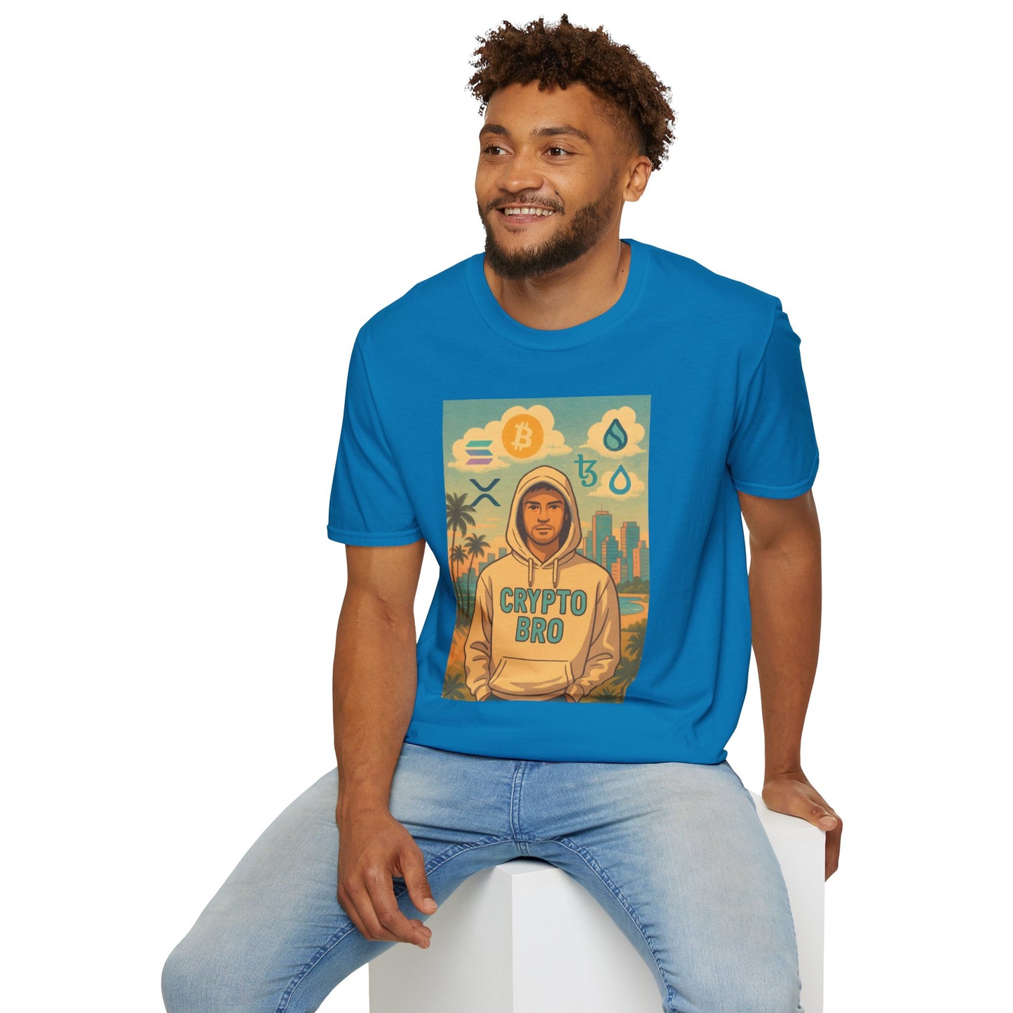 Crypto Bro Miami Unisex Softstyle T-Shirt