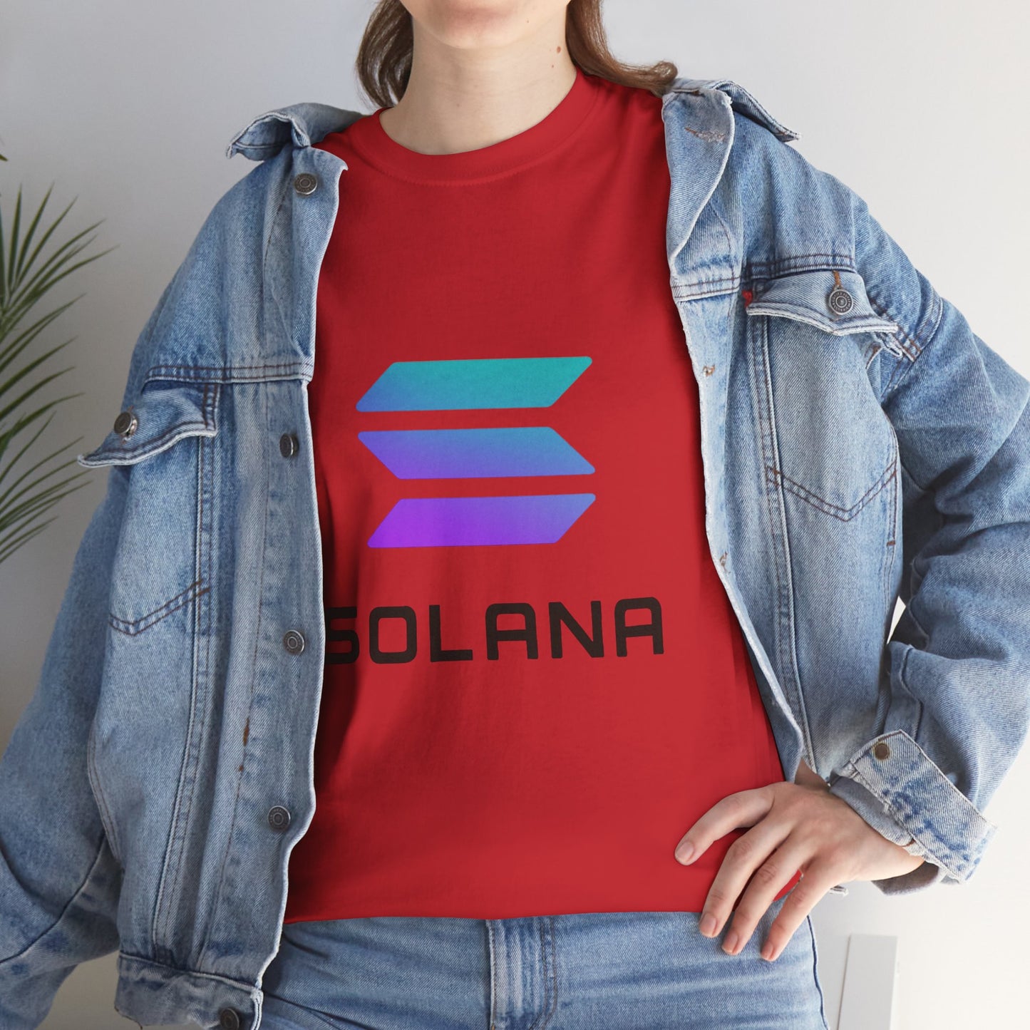 Solana Unisex Heavy Cotton Tee, Crypto Apparel, Gamer Shirt, Tech Enthusiast Wear, Unique Gift for Blockchain Lovers, Trending Fashion