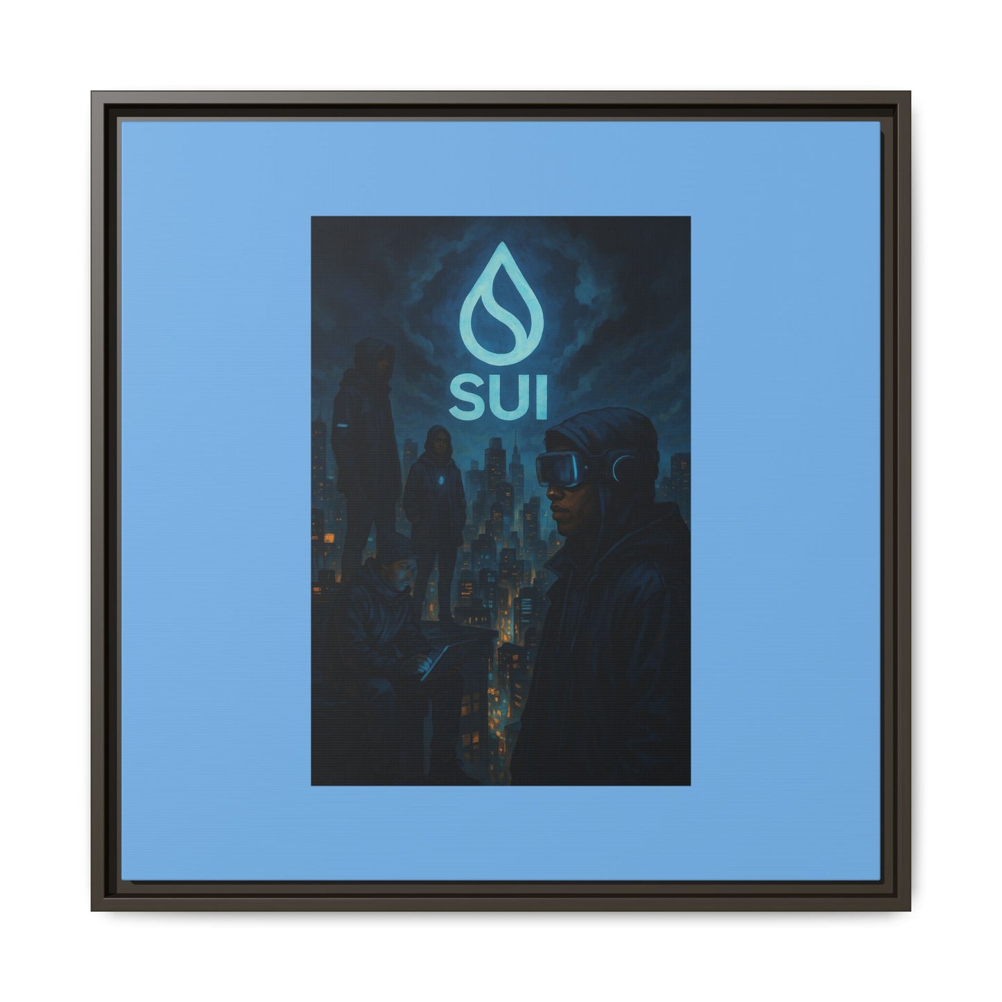 SUI Framed Canvas Art Print, Urban Art, Modern Wall Decor, Unique Gift for Art Lovers, Home or Office Decoration, SUI Design
