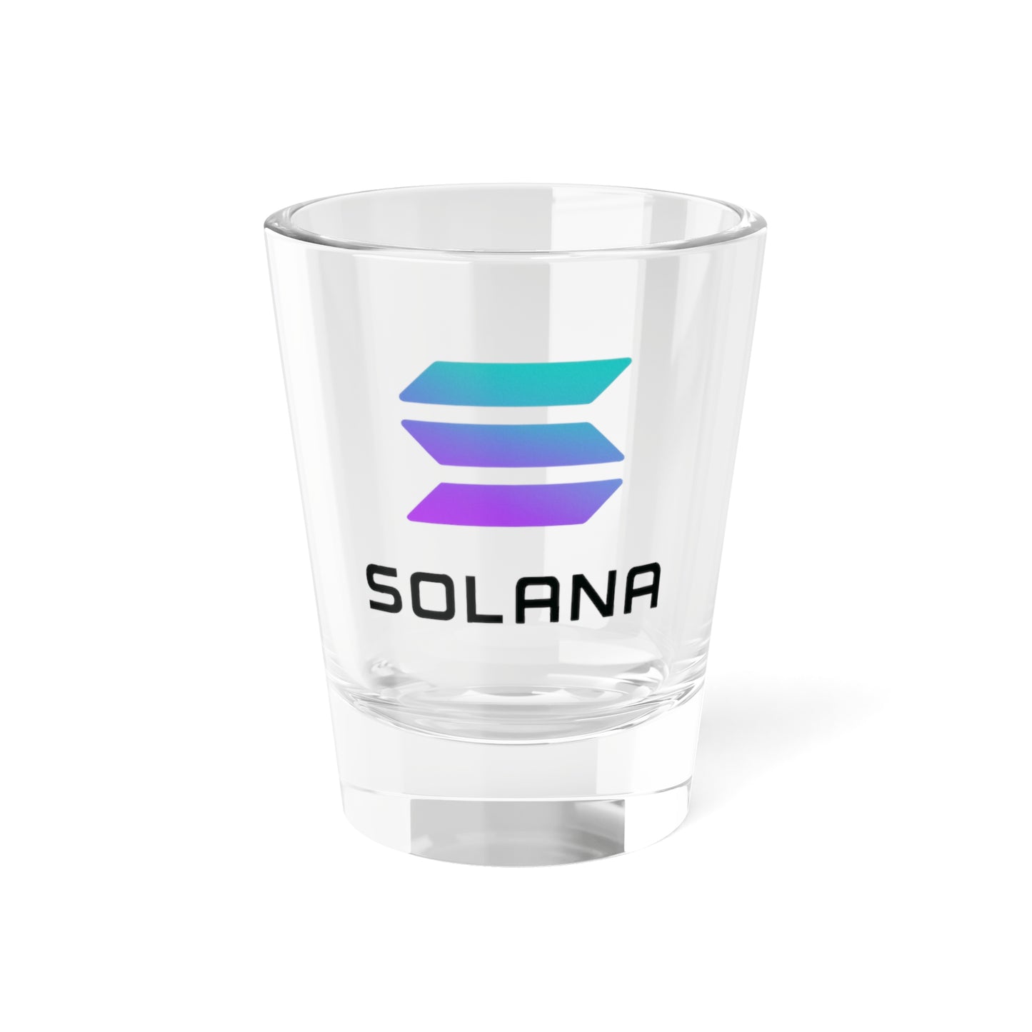 Solana Themed Shot Glass, 1.5oz - Perfect for Celebrations, Barware, Party Favors, Crypto Enthusiasts, Gifts