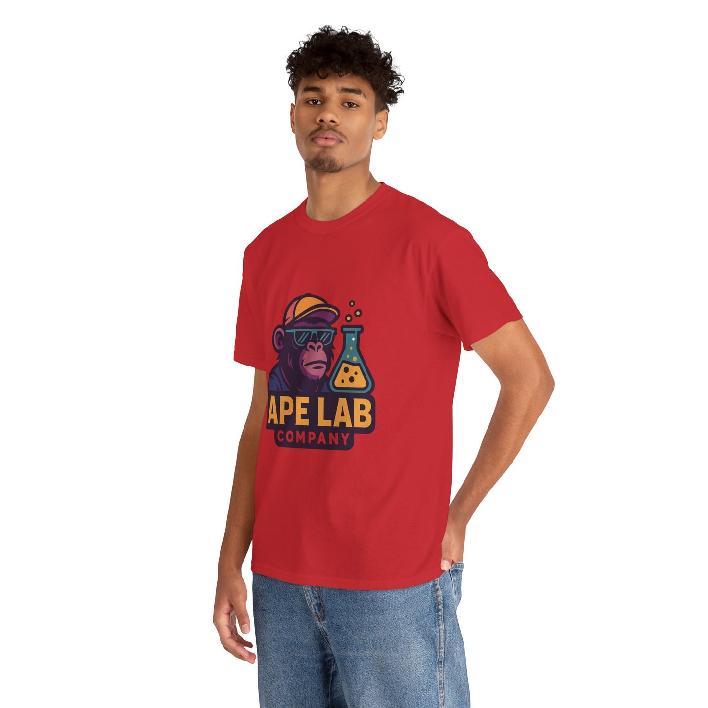 Ape Lab Company Unisex Heavy Cotton Tee - Fun and Stylish Tee for Science Lovers, Perfect for Casual Wear, Gifts, Birthdays, and Parties