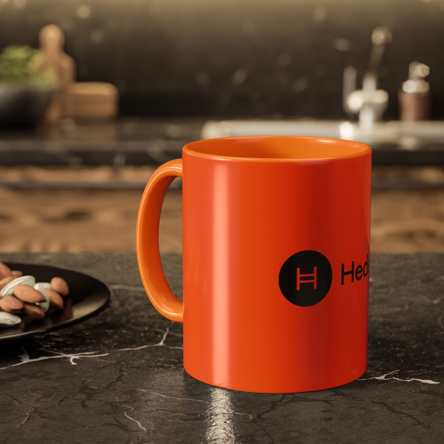 Hedera Orange Coffee Cup, Unique Gift for Coffee Lovers, Vibrant Drinkware for Home or Office, Modern Kitchen Decor