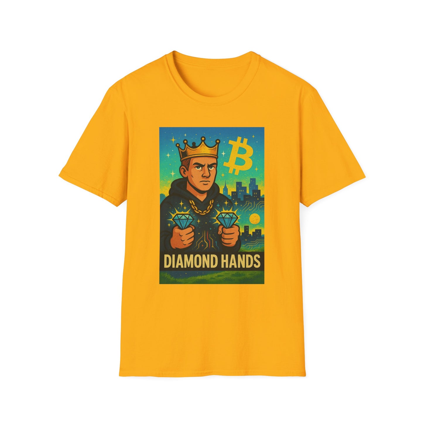 Crypto Enthusiast Unisex T-Shirt - "Diamond Hands" Funny Bitcoin Tee, Gift for Investors, Meme Shirt, Crypto Lover Apparel
