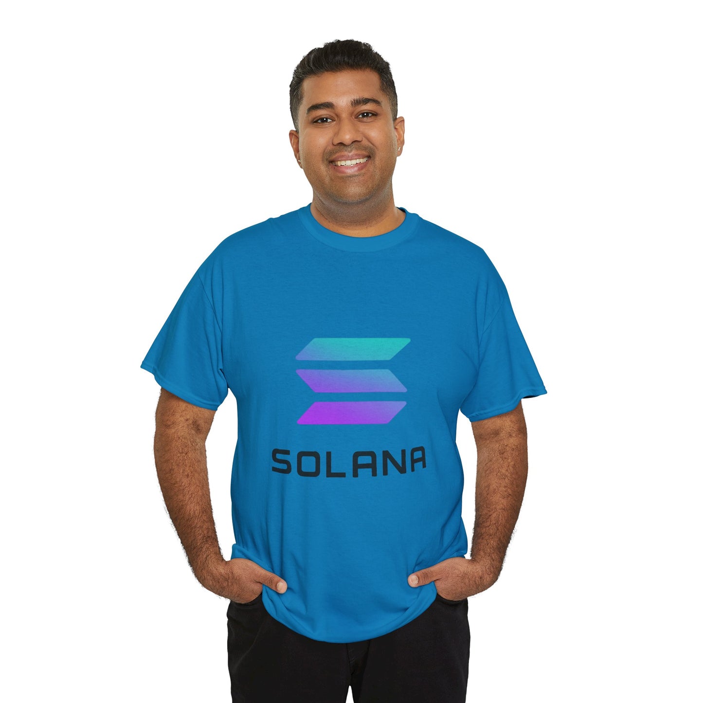 Solana Unisex Heavy Cotton Tee, Crypto Apparel, Gamer Shirt, Tech Enthusiast Wear, Unique Gift for Blockchain Lovers, Trending Fashion