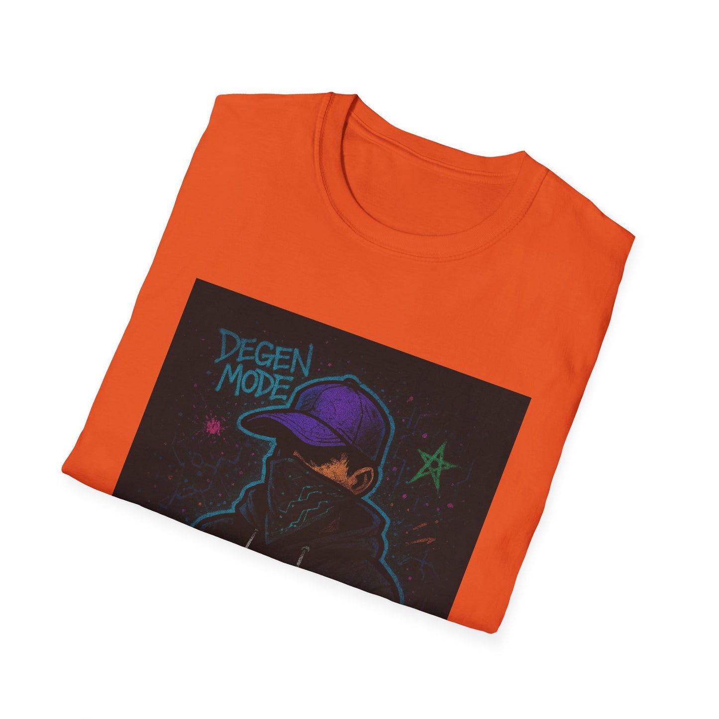 Degen Mode Graphic T-Shirt, Unisex Streetwear Tee, Cool Casual Outfit, Crypto Enthusiast Gift, NFT Fashion Top