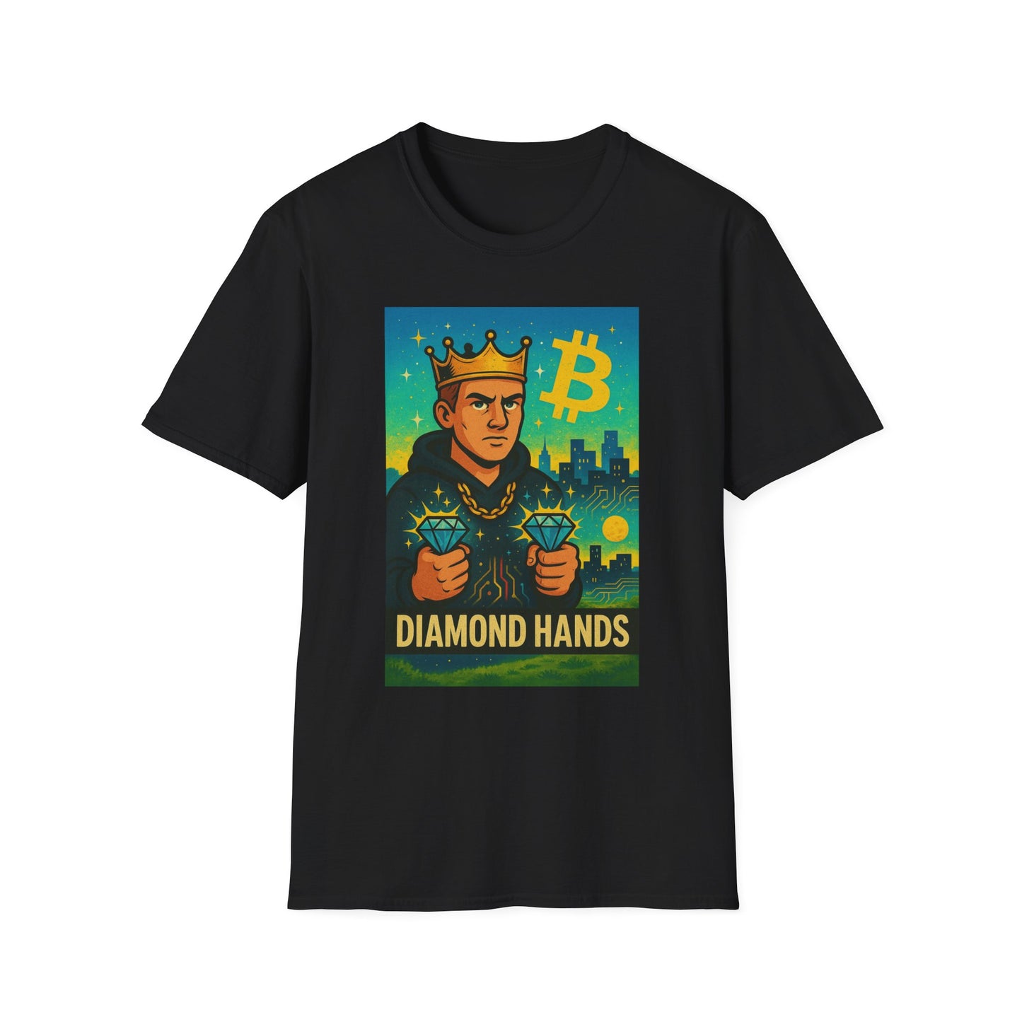 Crypto Enthusiast Unisex T-Shirt - "Diamond Hands" Funny Bitcoin Tee, Gift for Investors, Meme Shirt, Crypto Lover Apparel