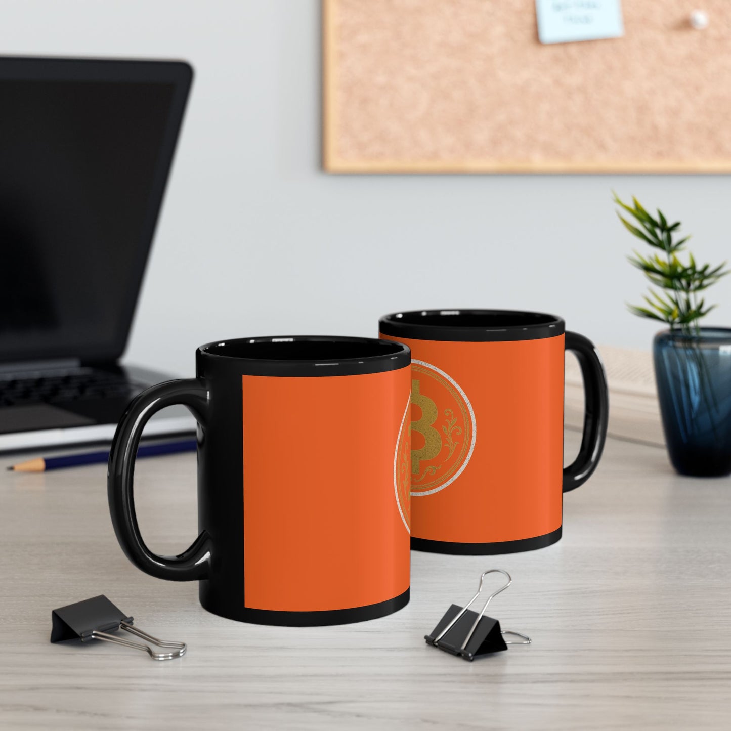 Bitcoin-Themed Black Mug: Perfect for Crypto Lovers, Coffee Enthusiasts, Gifts, Home Office Decor, and Celebrations