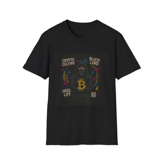Crypto Culture Unisex Softstyle T-Shirt, Hodl Life Tee, Cryptocurrency Gift, Bitcoin Shirt, Block Lord Merch, Digital Asset Apparel