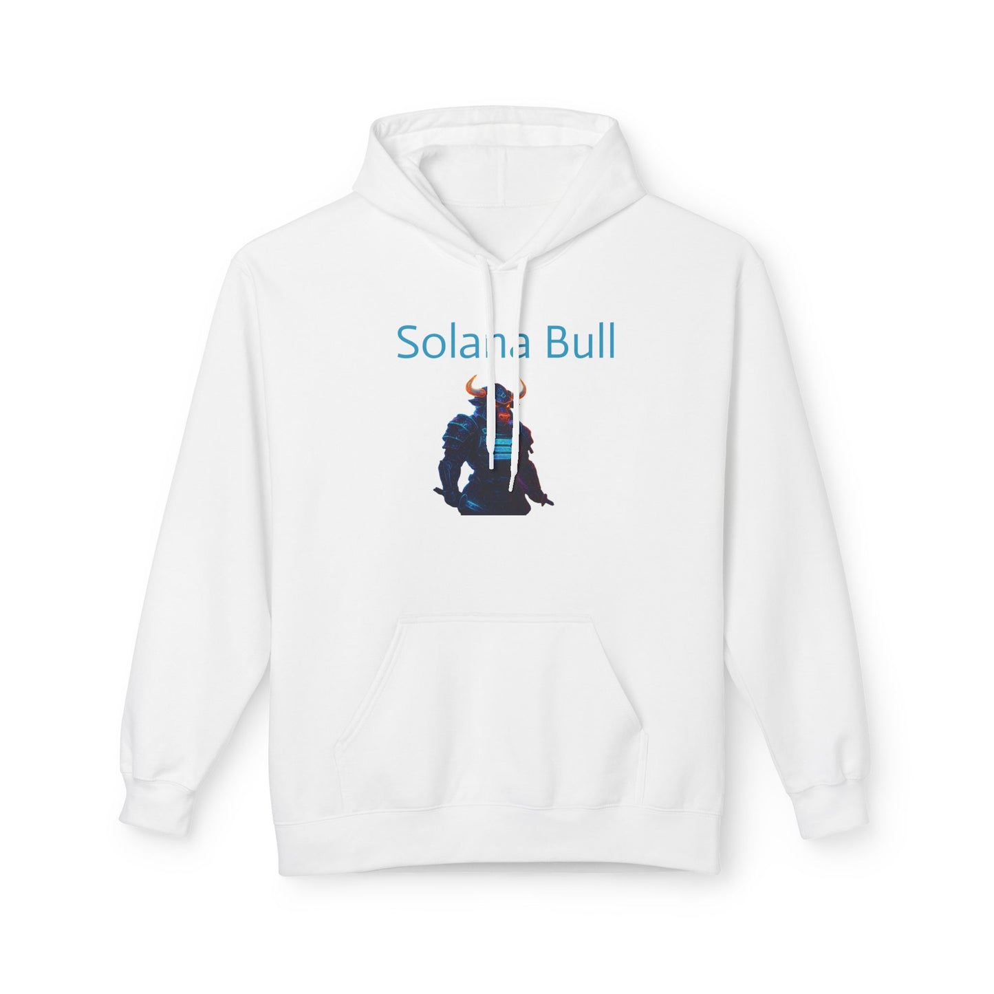 Solana Bull Graphic Hoodie | Unisex Midweight Fleece Sweatshirt | Perfect for Crypto Lovers & Casual Wear, Gift for Holidays, Cozy Apparel