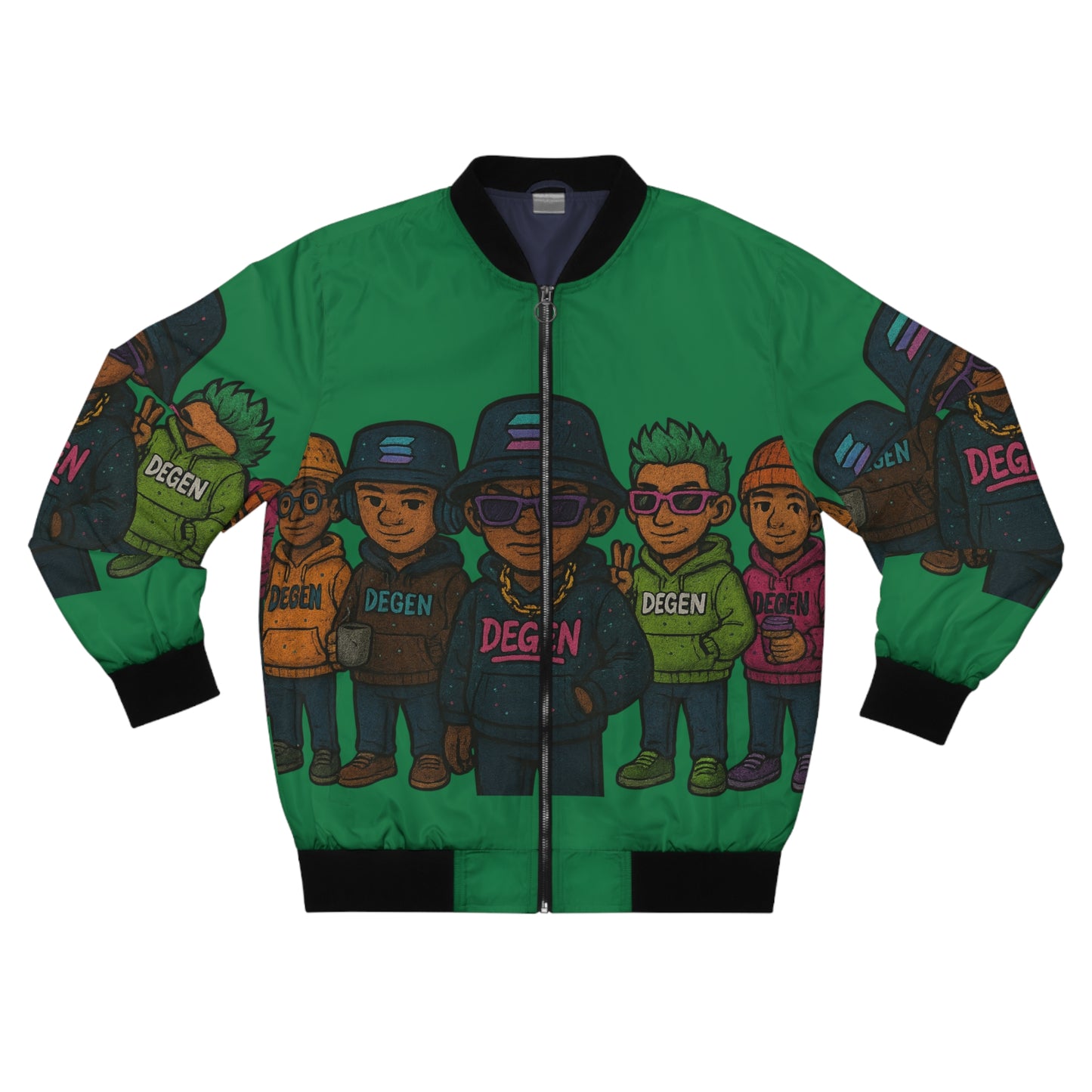 Degen Bomber Collection Vibrant Cartoon Bomber Jacket, Fun Streetwear Outerwear, Unique Graphic Jacket, Casual Layering Piece, Ideal for Festivals and Events, [...]