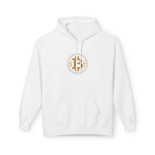 Bitcoin Logo Softstyle Hoodie | Unisex Fleece, Cryptocurrency Apparel, Trendy Streetwear, Cozy Hoodie, Gift for Tech Lovers