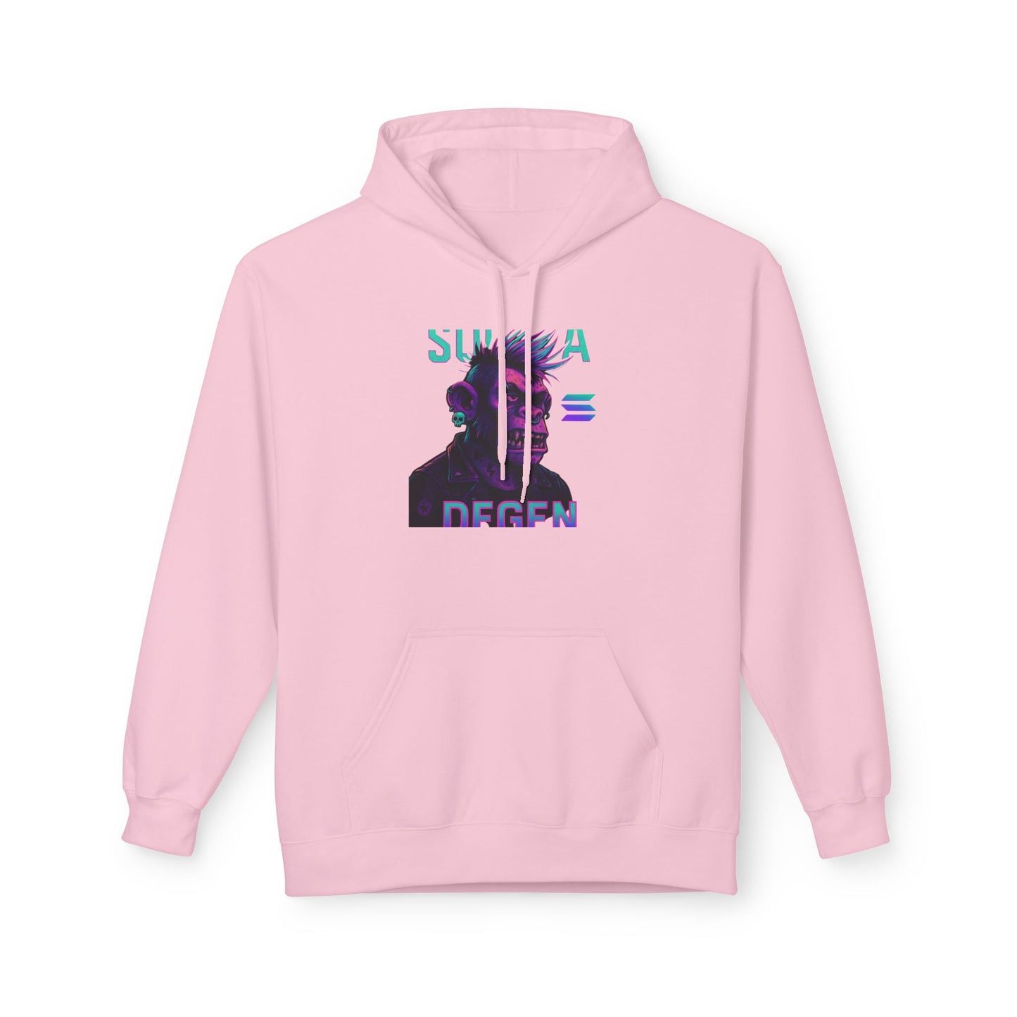 Solana Degen Mode Cool Graphic Hoodie for Trendy Fashionables | Unisex Midweight Softstyle, Streetwear Gift, Casual Look, Everyday Comfort, Unique Design