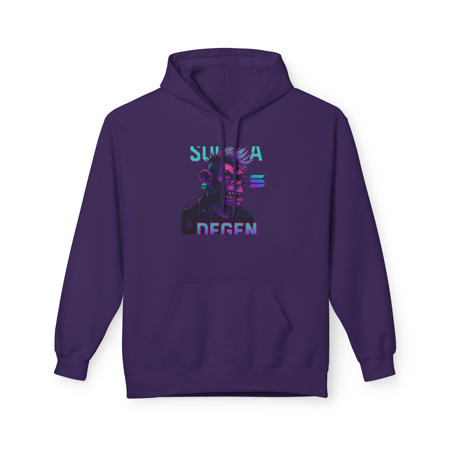 Solana Degen Mode Cool Graphic Hoodie for Trendy Fashionables | Unisex Midweight Softstyle, Streetwear Gift, Casual Look, Everyday Comfort, Unique Design