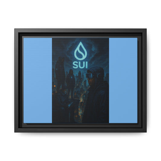 SUI Framed Canvas Art Print, Urban Art, Modern Wall Decor, Unique Gift for Art Lovers, Home or Office Decoration, SUI Design