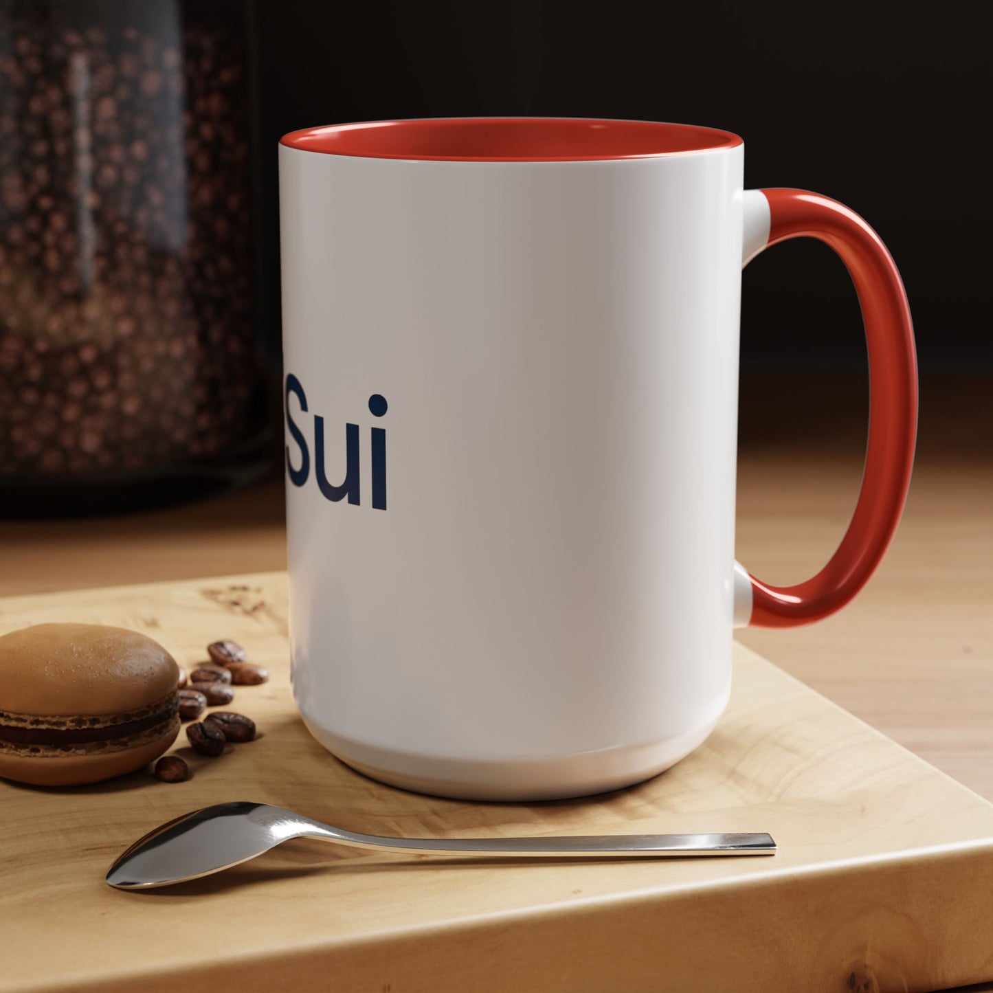 SUI Stylish Accent Coffee Mug - Unique Sui Logo Design, Perfect Gift for Coffee Lovers, Home, Office, or as a Fun Collectible
