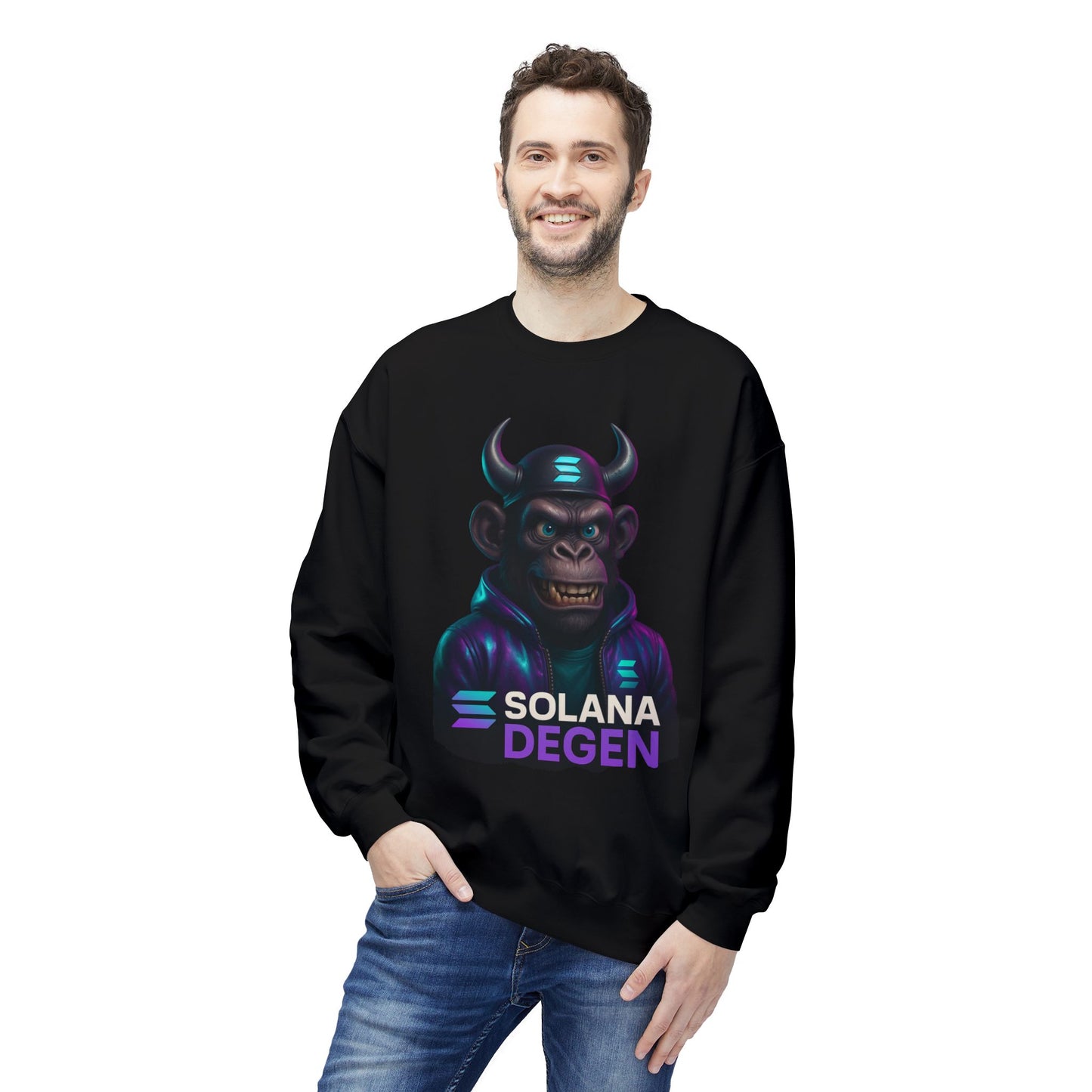Solana Cool Graphic Sweatshirt for Crypto Enthusiasts | Perfect for Gifts, Casual Wear, Street Style, Gaming Events, Crypto Community