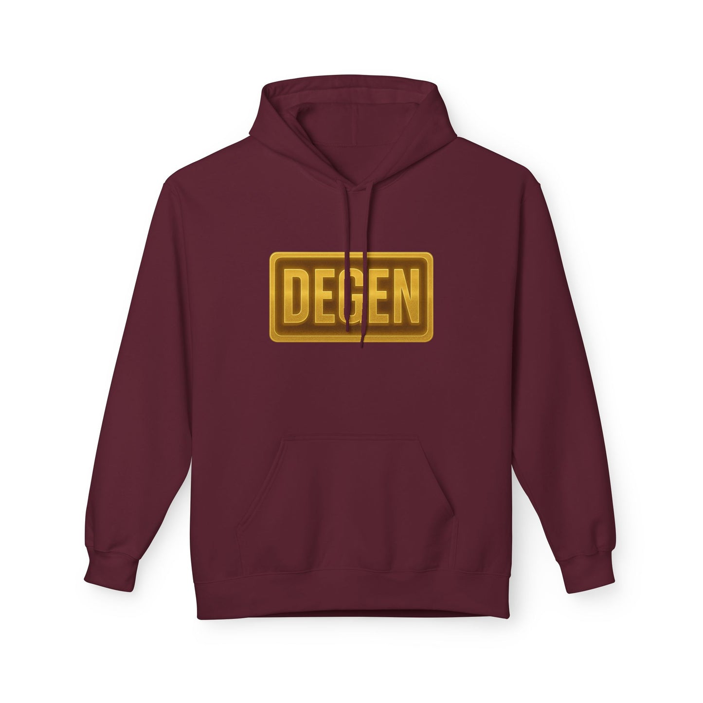 Degen Collection Unisex Fleece Hoodie with 'DEGEN' Design, Cozy Gift, Casual Wear, Streetwear, Perfect for Everyday Use, Fun and Unique Fashion