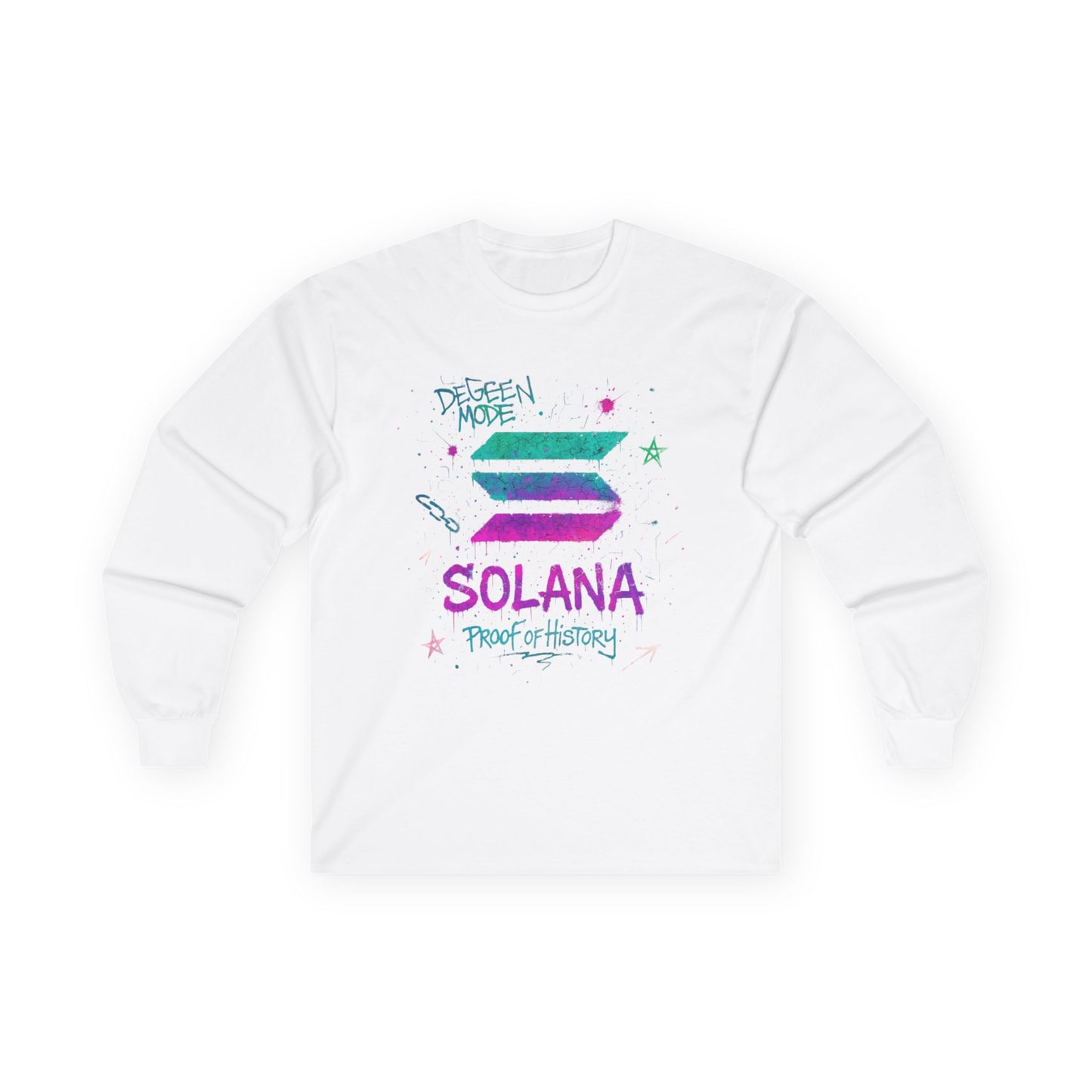 Solana Retro Graphic Long Sleeve Tee - Perfect for Crypto Fans, Gift for Tech Enthusiasts, Trendy Streetwear, Ideal for Casual Outings, [...]